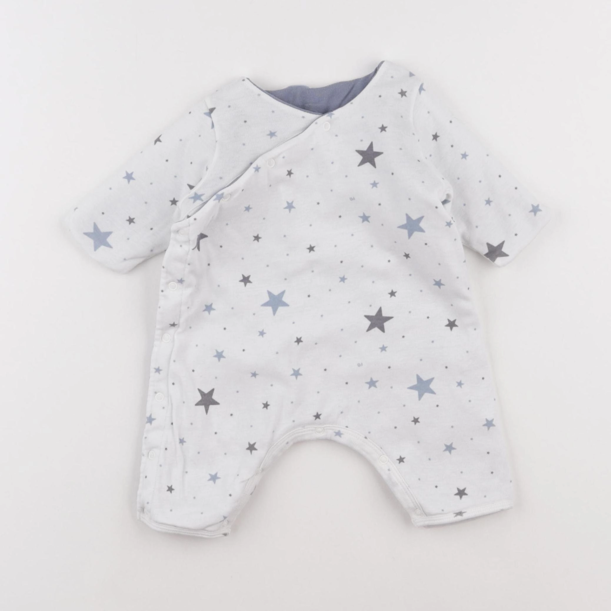 Petit Bateau - pyjama coton blanc - 1 mois