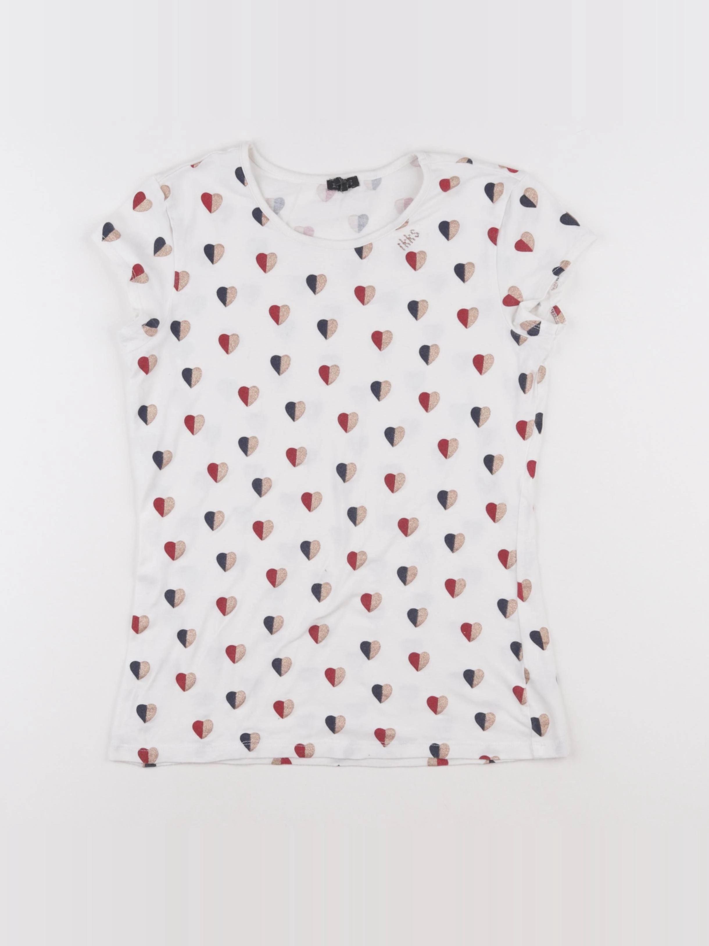 IKKS - tee-shirt blanc, rouge - 12 ans