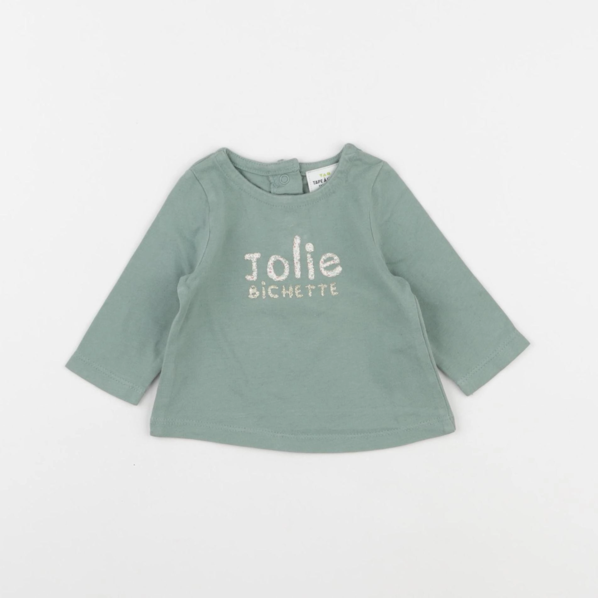Tape à l'oeil - tee-shirt bleu - 1 mois