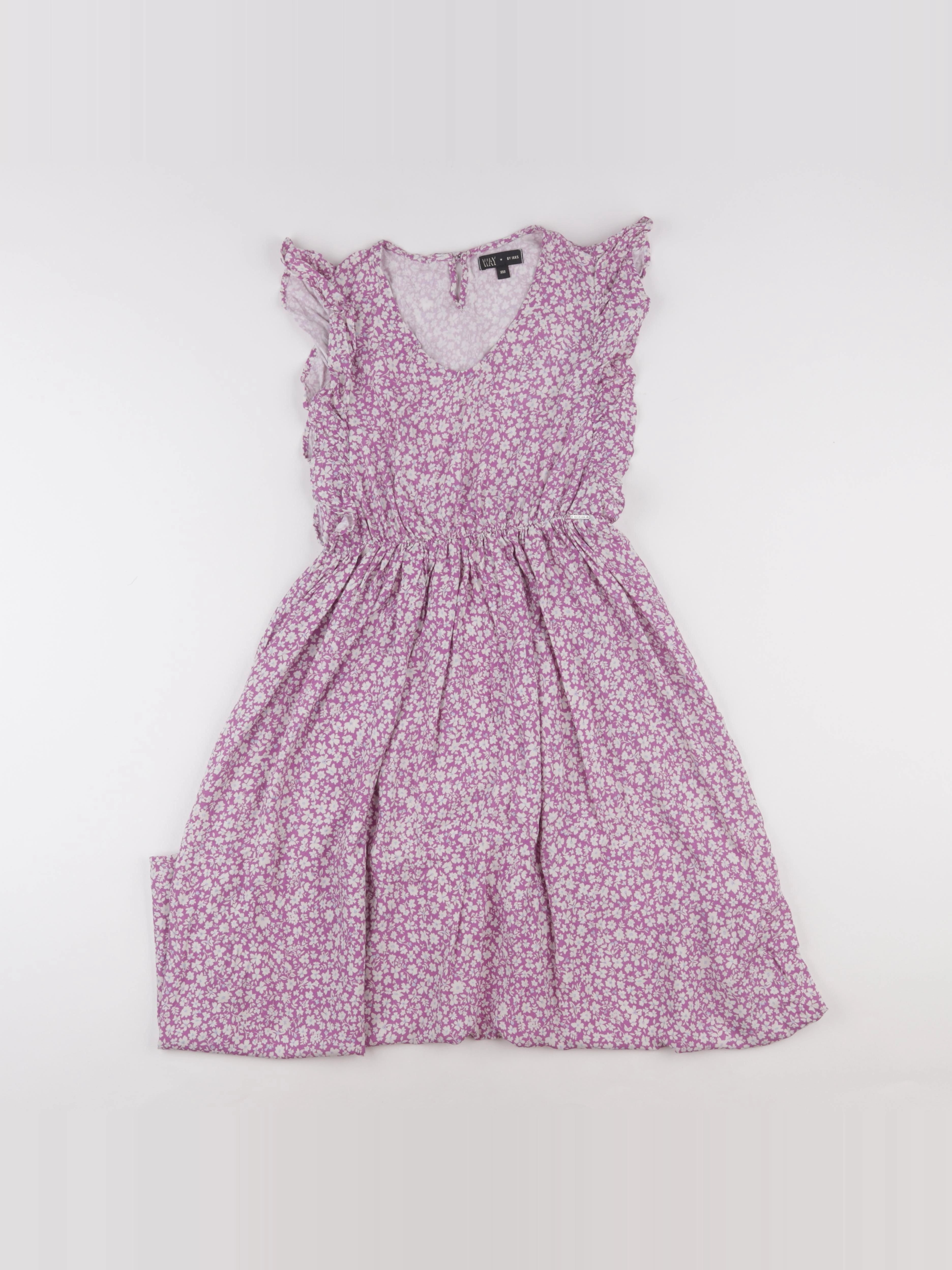 IKKS - robe blanc, violet - 14 ans