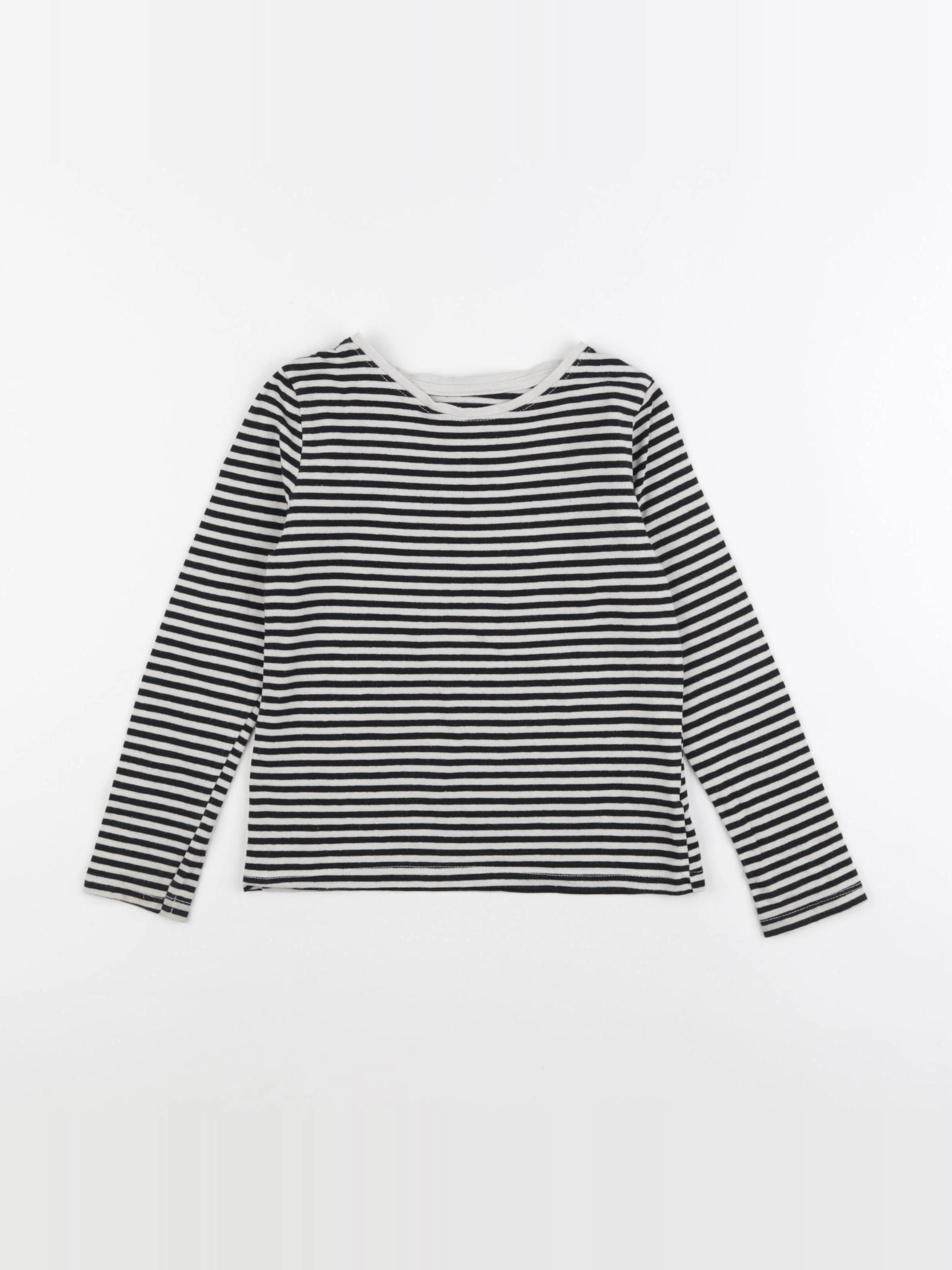 H&M - tee-shirt beige, noir - 4/6 ans