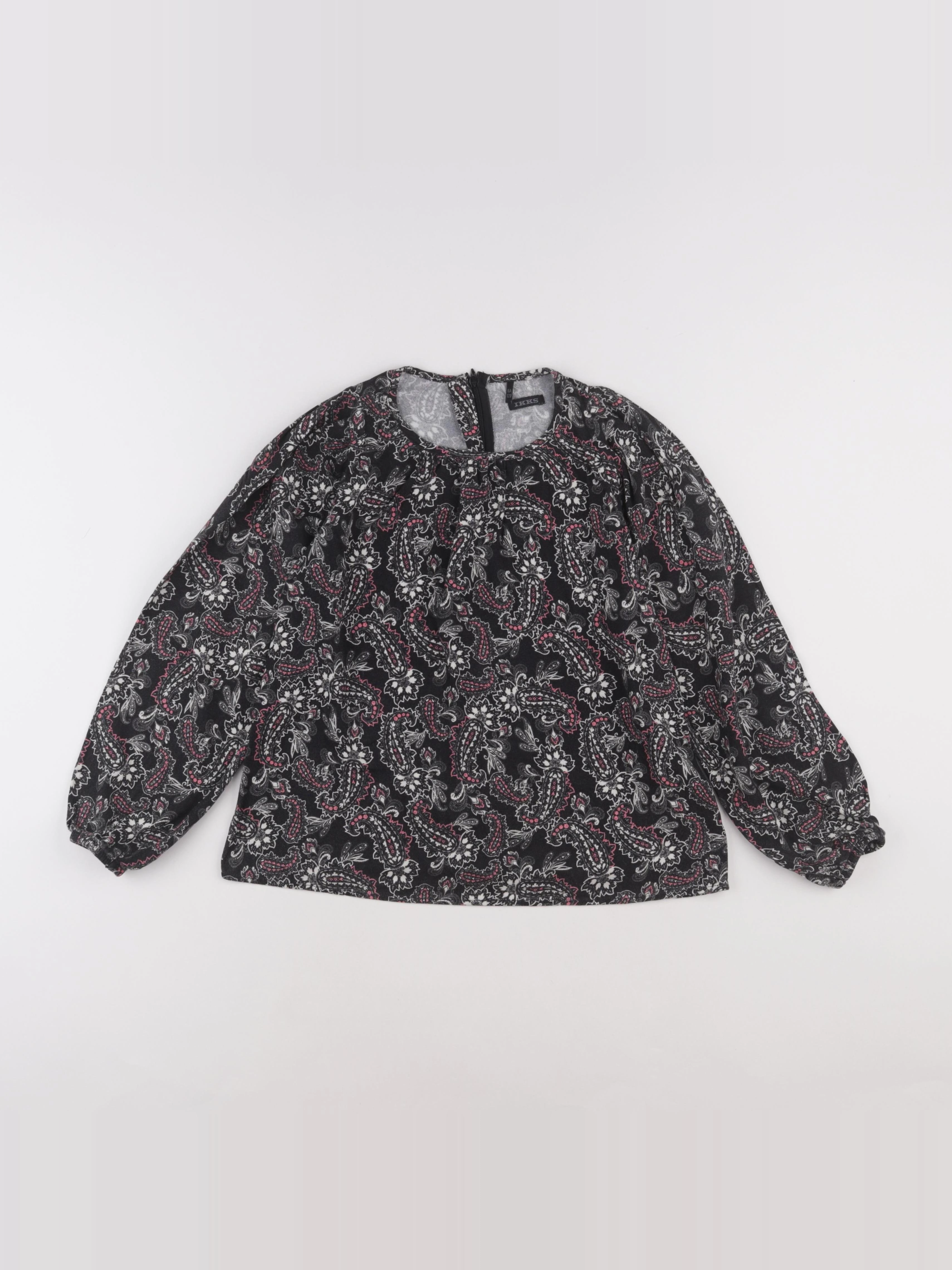 IKKS - blouse noir, rose - 8 ans