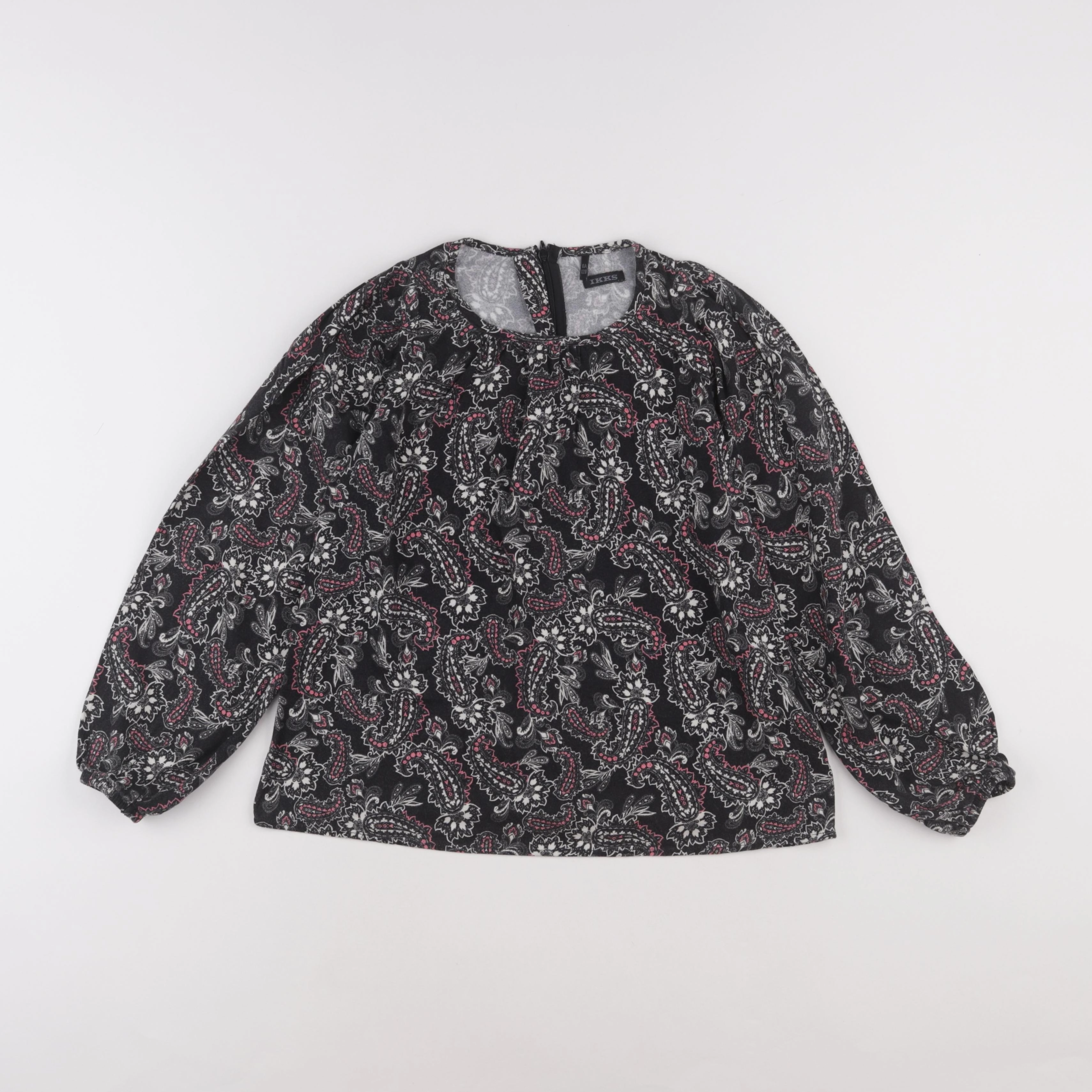 IKKS - blouse noir, rose - 8 ans