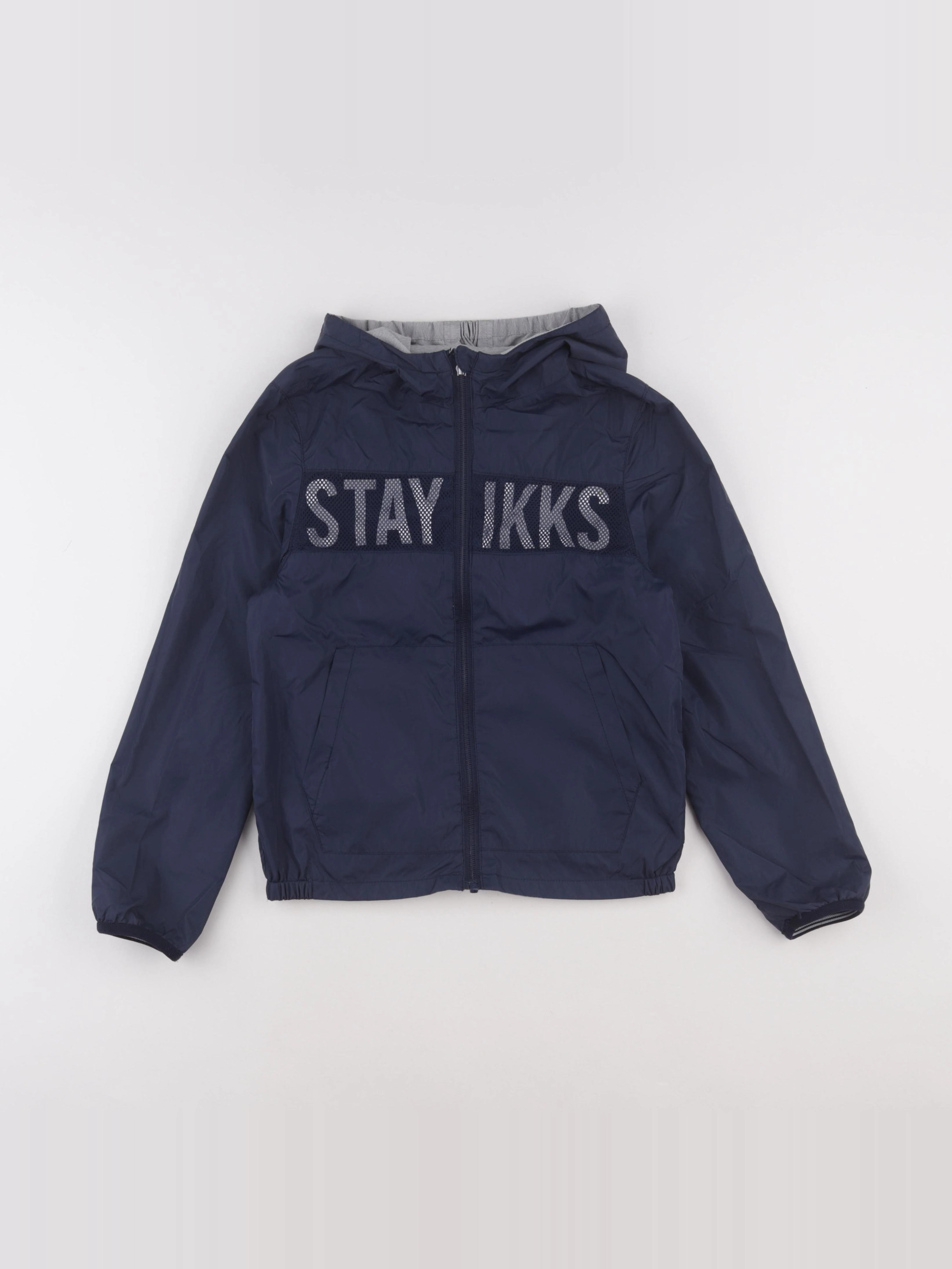 IKKS - imperméable réversible bleu - 10 ans