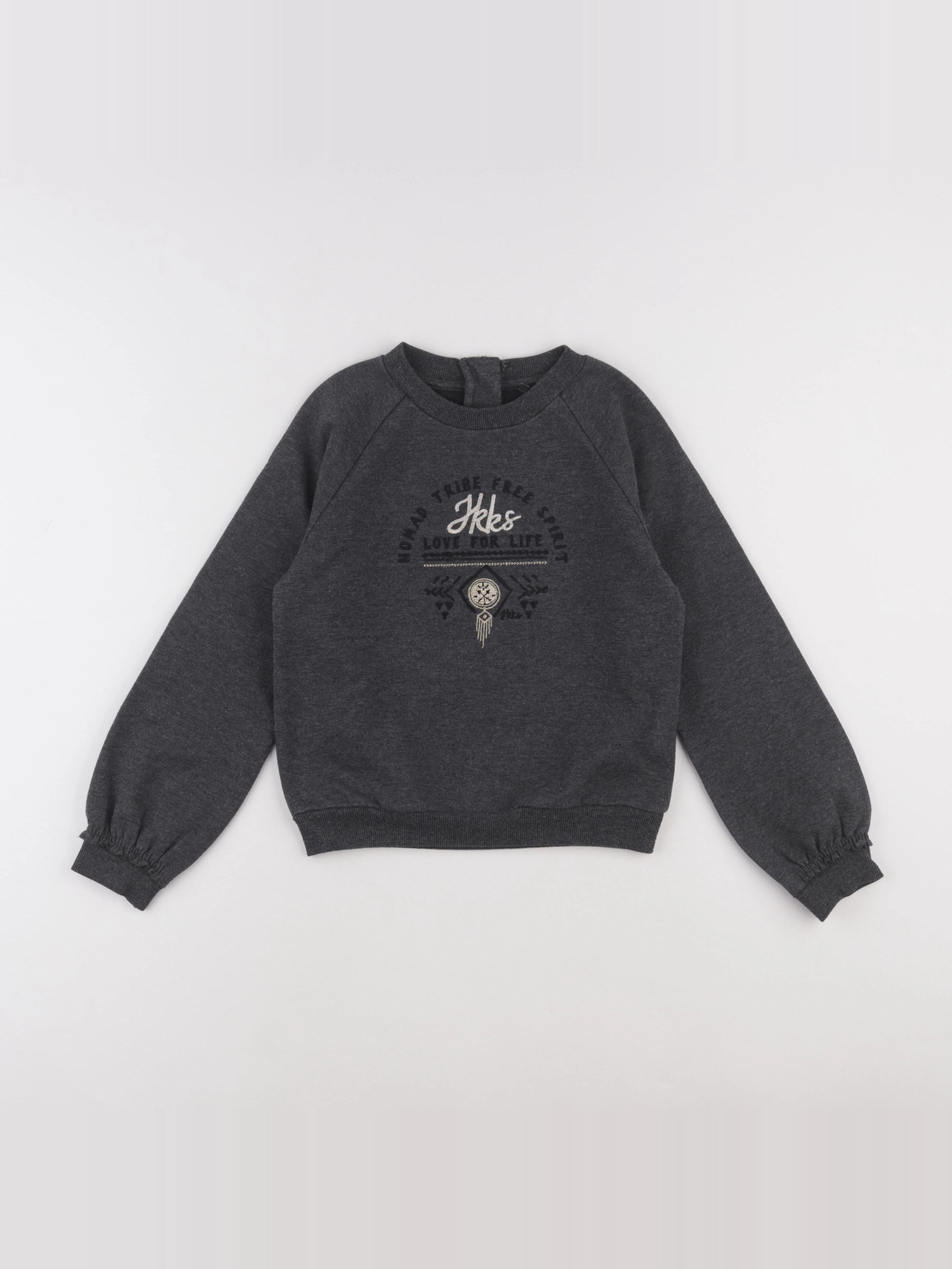 IKKS - sweat gris, or - 8 ans