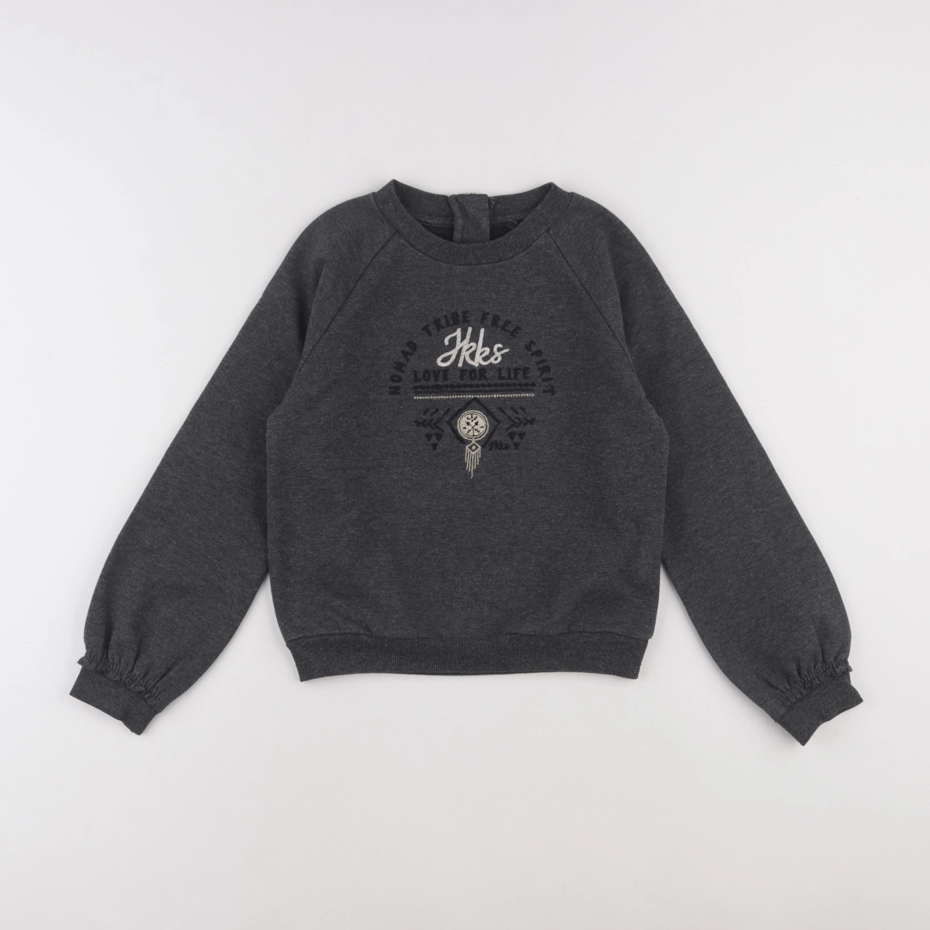 IKKS - sweat gris, or - 8 ans