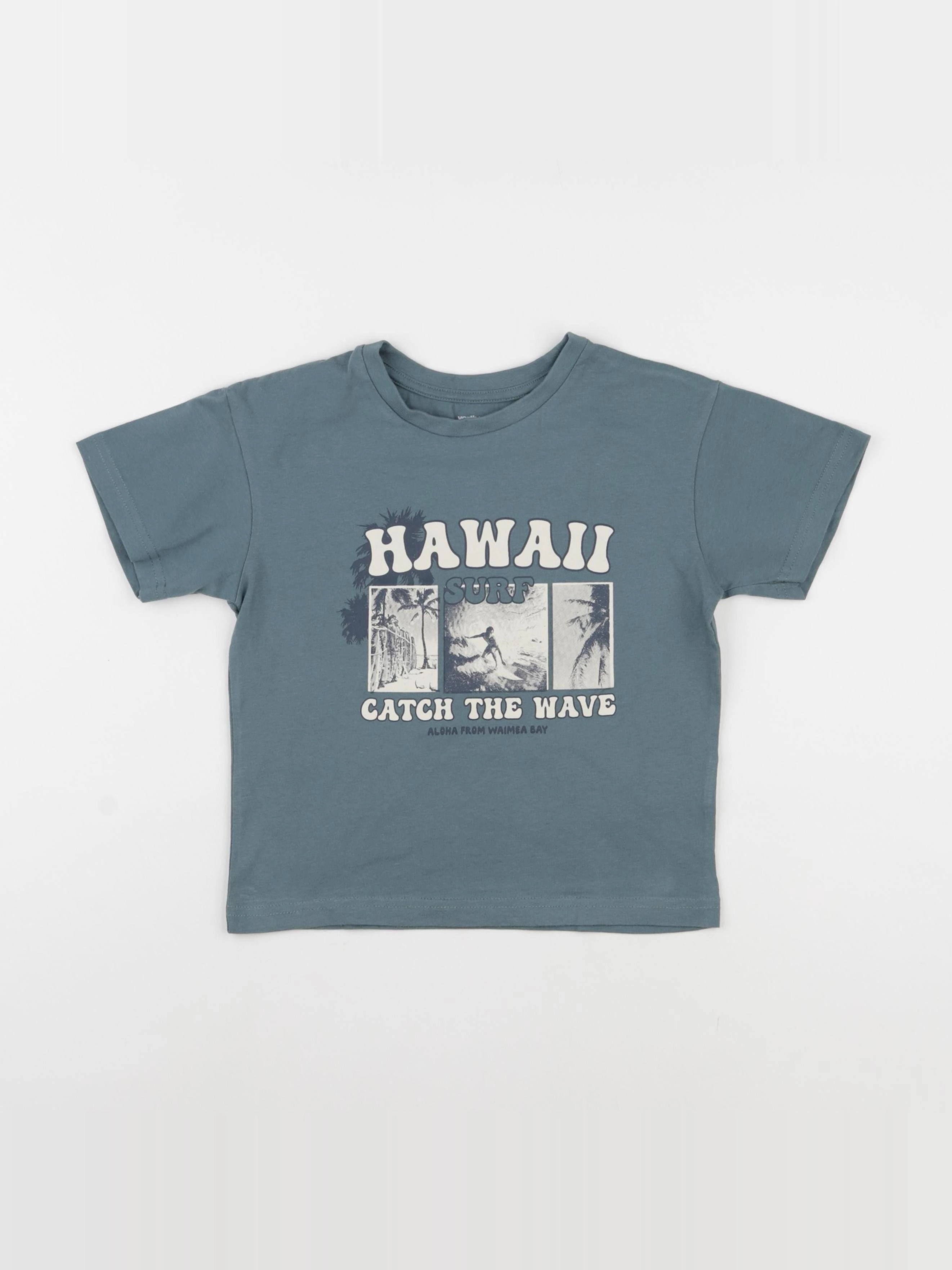 Vertbaudet - tee-shirt bleu - 5 ans