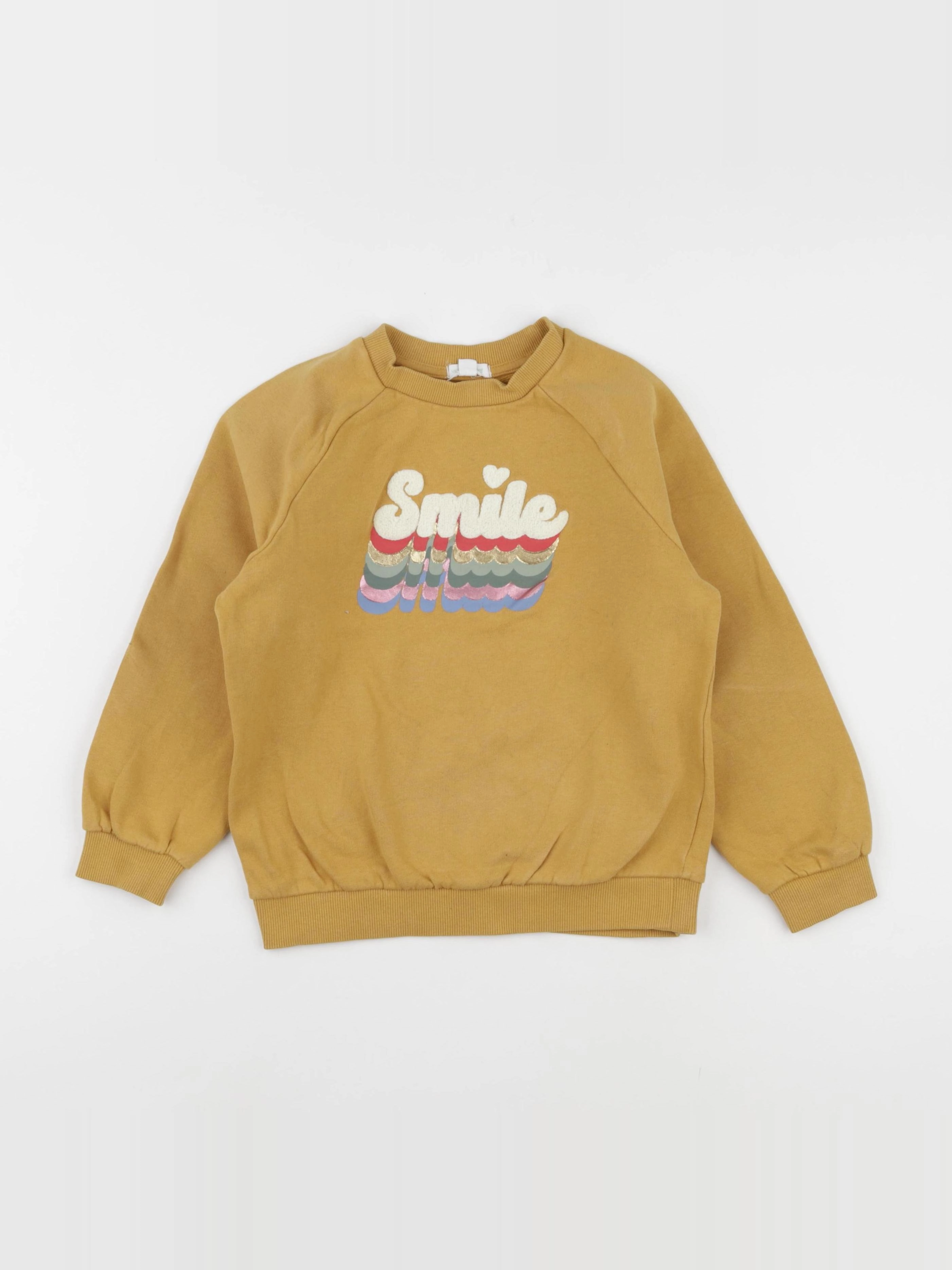 Vertbaudet - sweat jaune - 8 ans