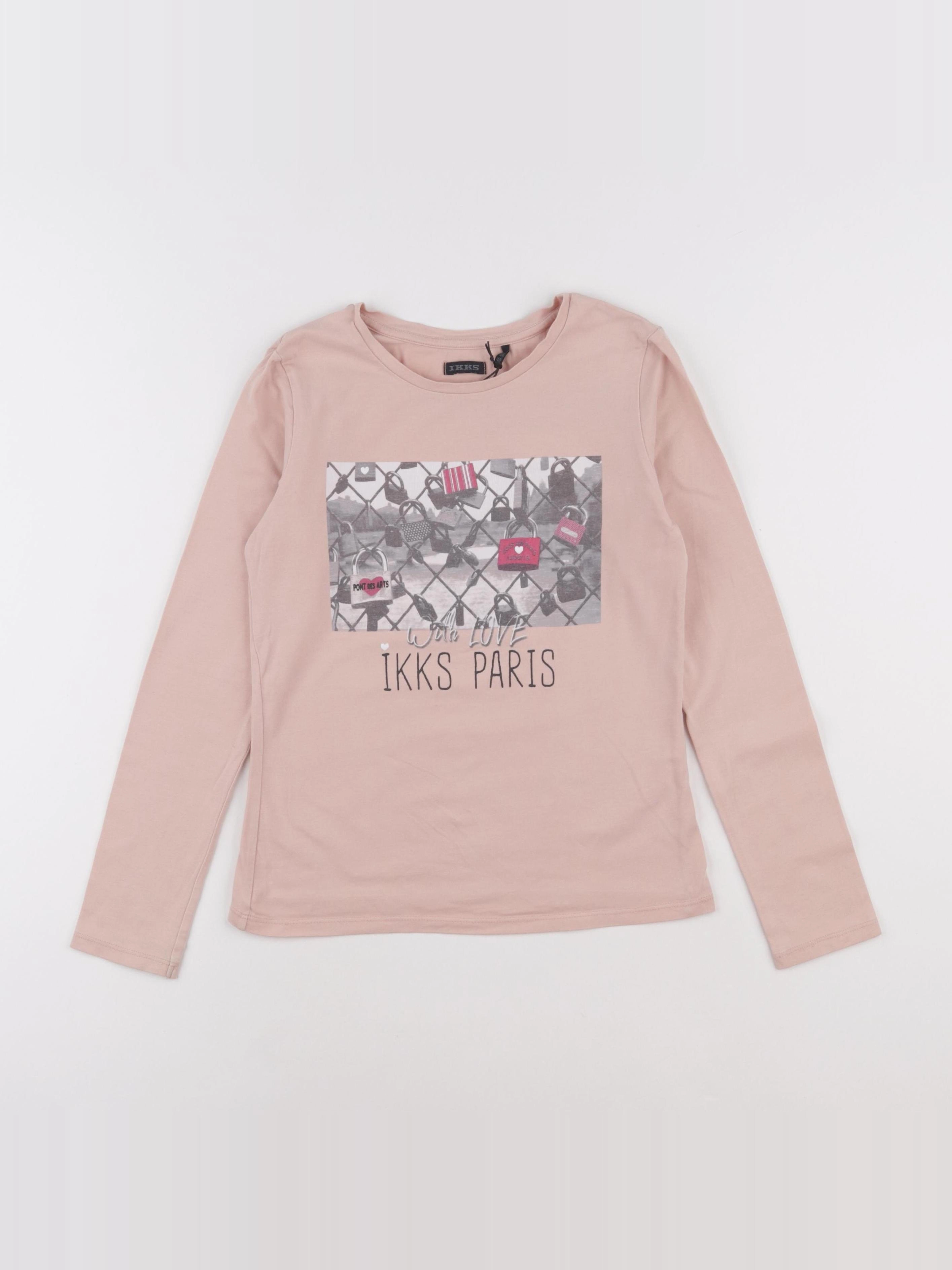 IKKS - tee-shirt rose - 10 ans