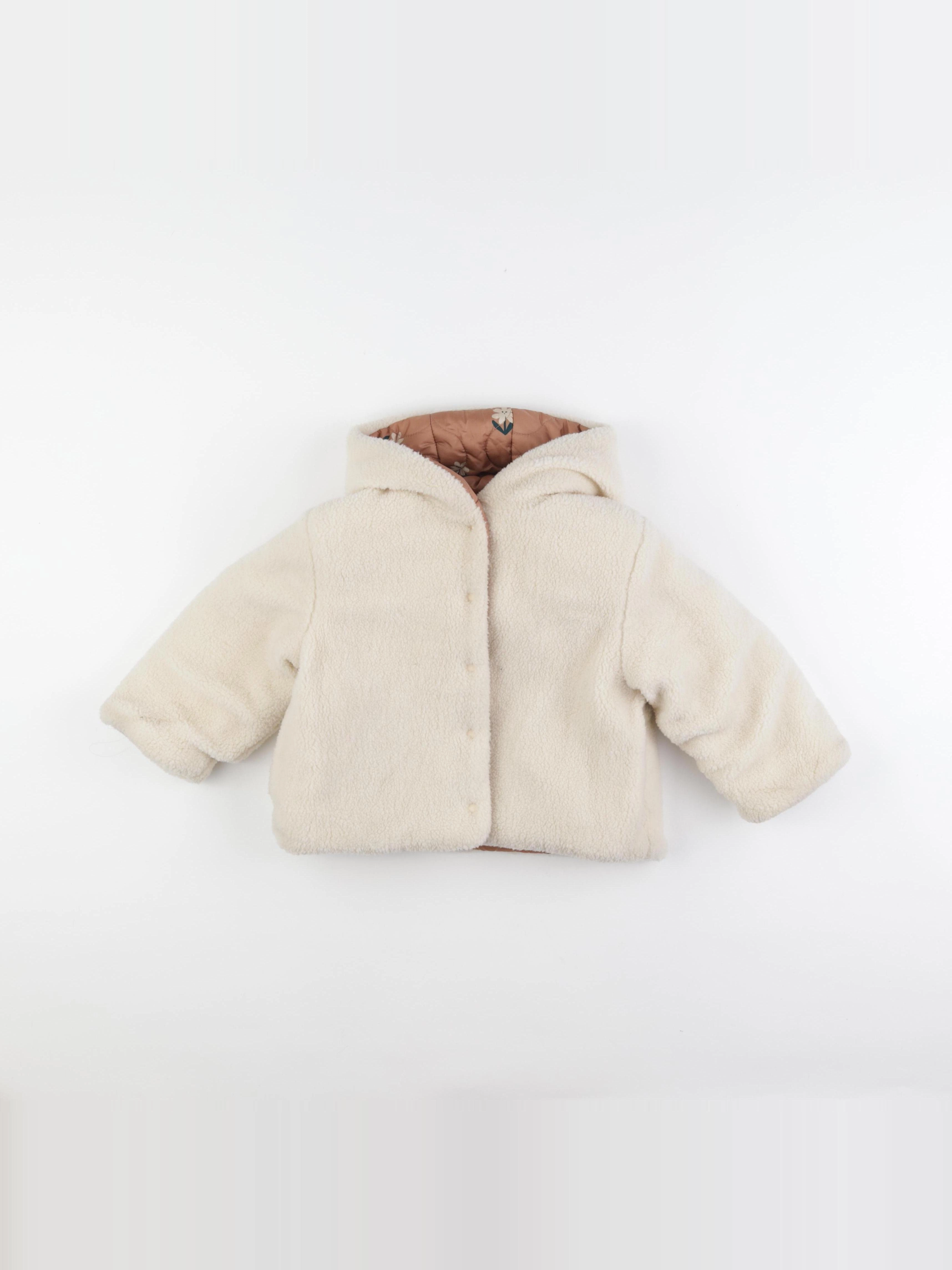 Vertbaudet - doudoune réversible marron - 4 ans