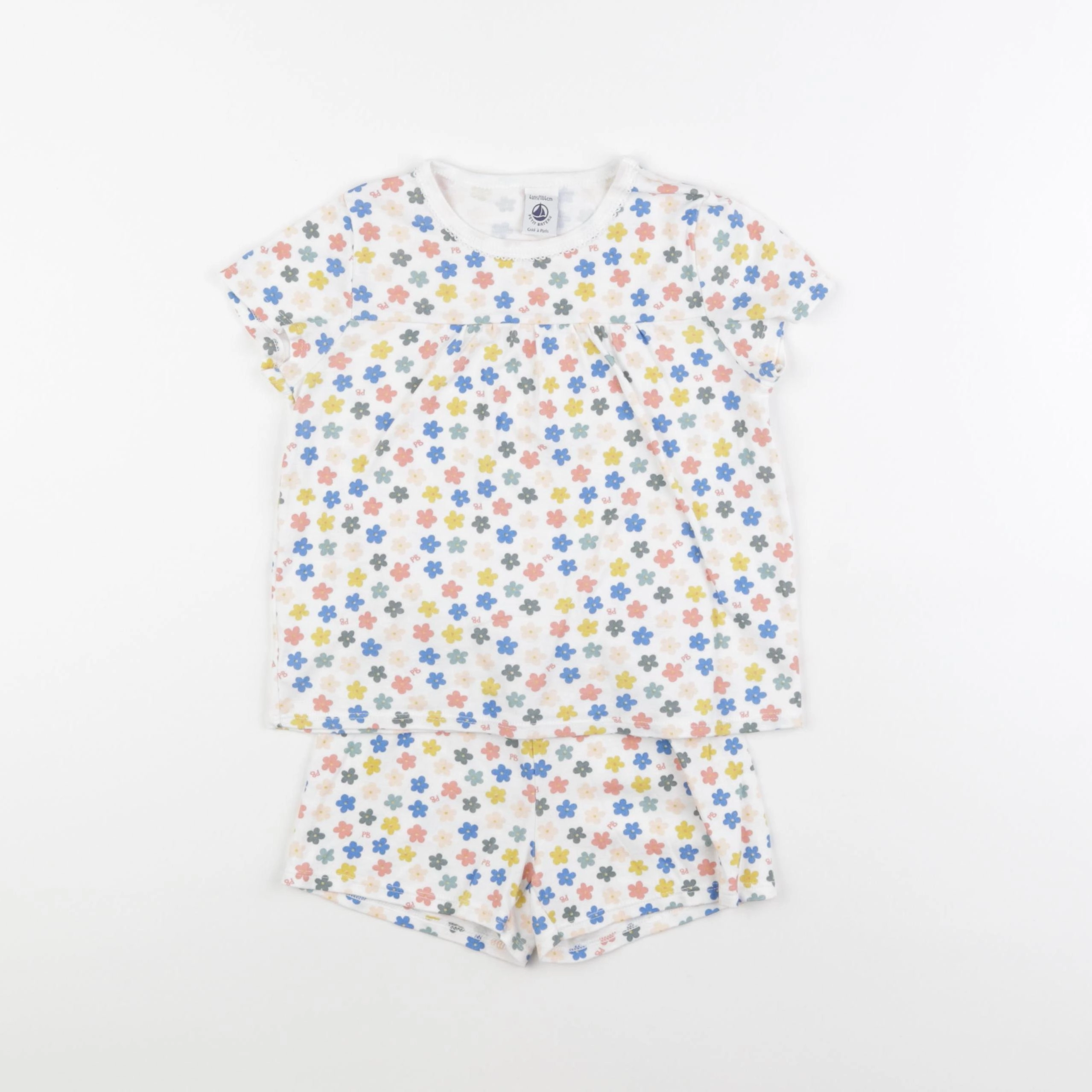 Petit Bateau - pyjama coton multicolore - 4 ans