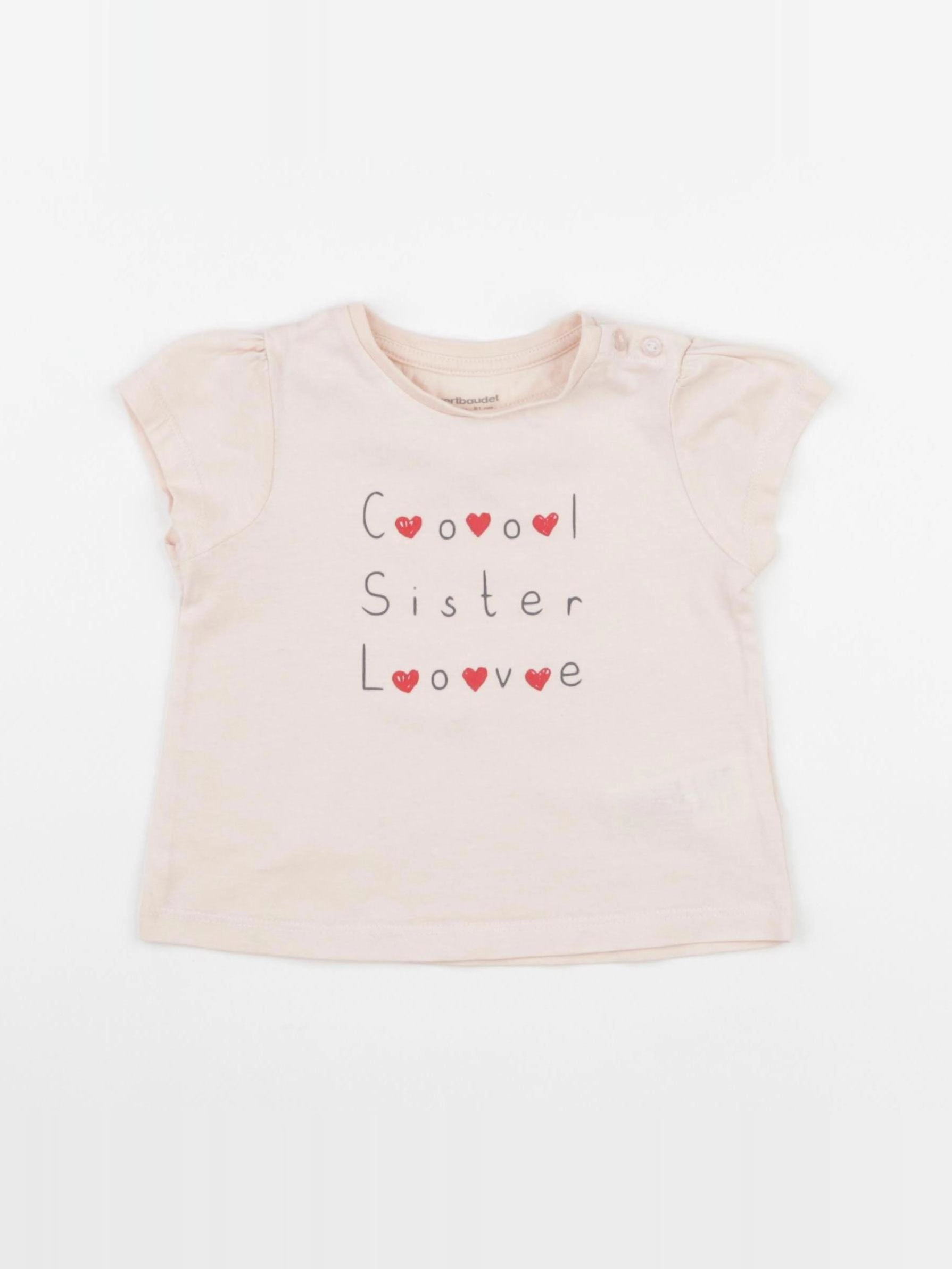 Vertbaudet - tee-shirt rose - 18 mois