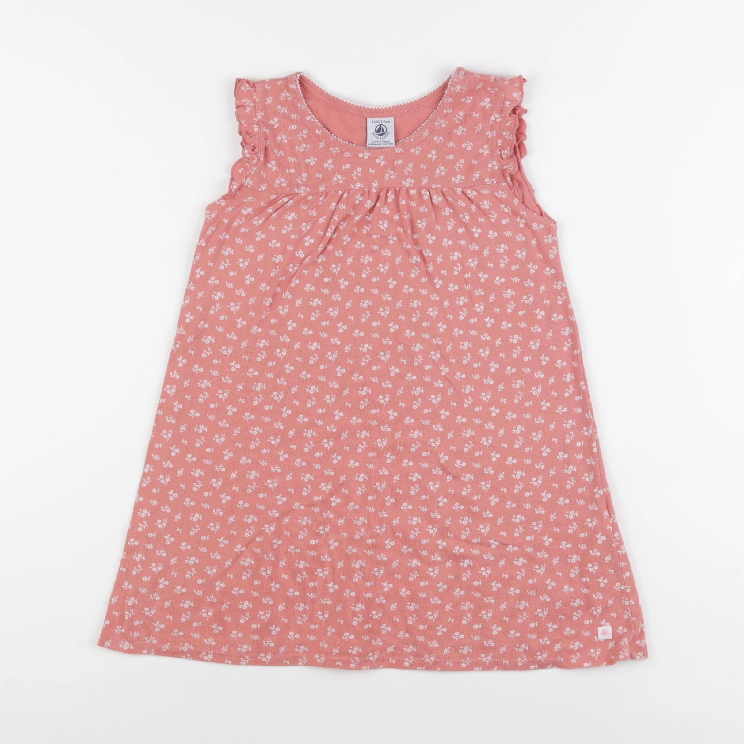 Petit Bateau - chemise de nuit coton rose - 4 ans