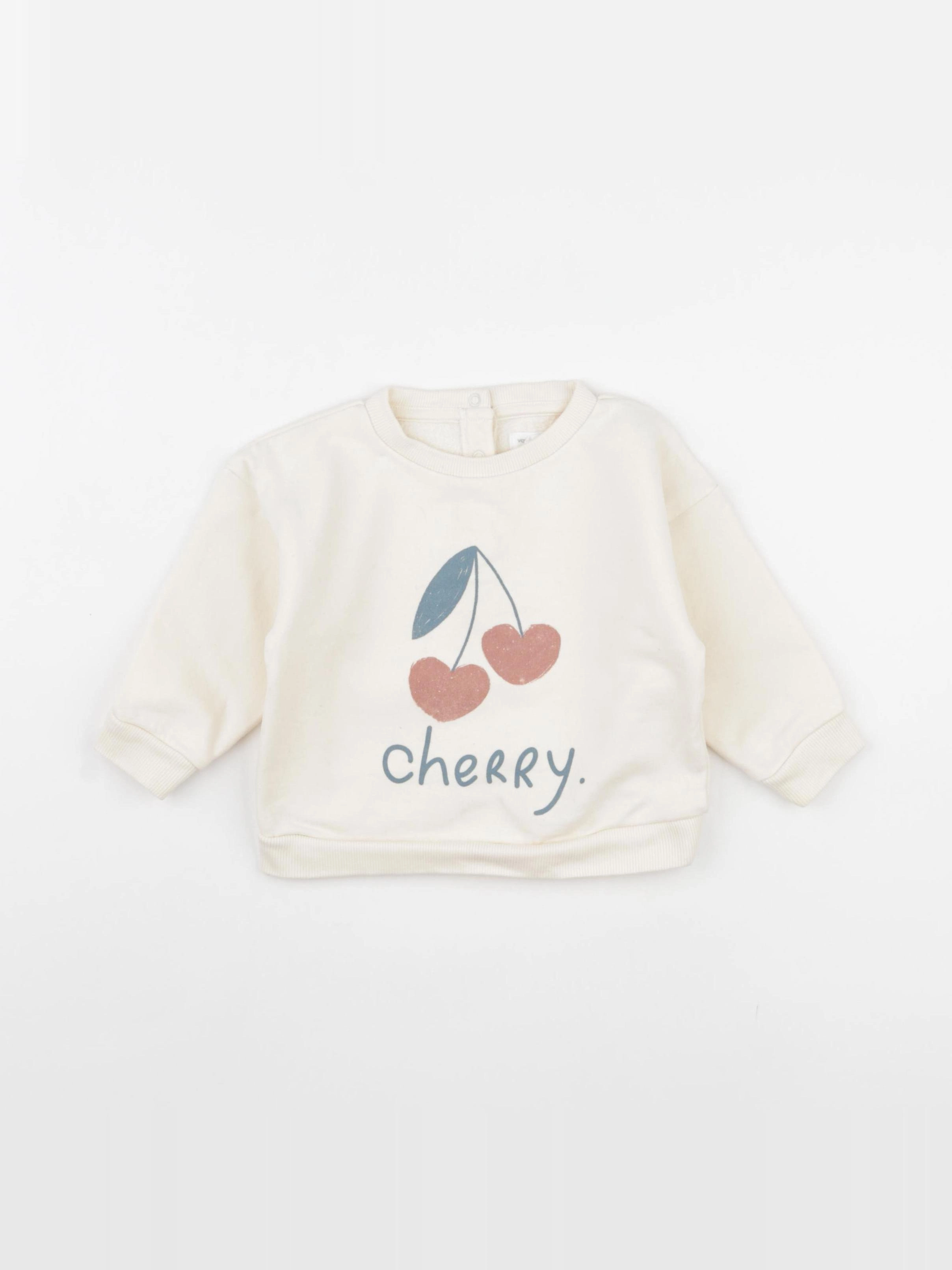 Vertbaudet - sweat beige - 18 mois