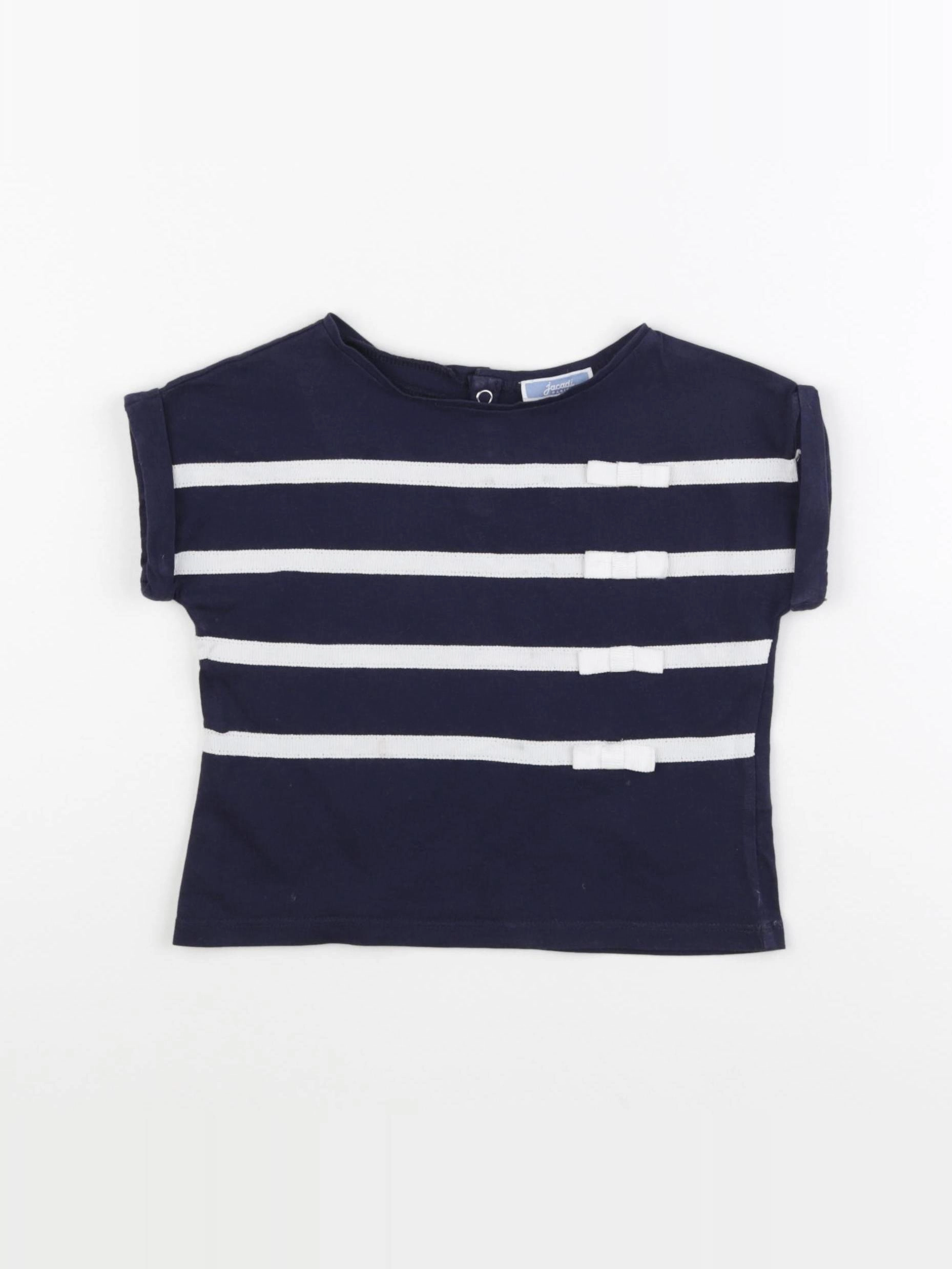 Jacadi - tee-shirt blanc, bleu - 4 ans