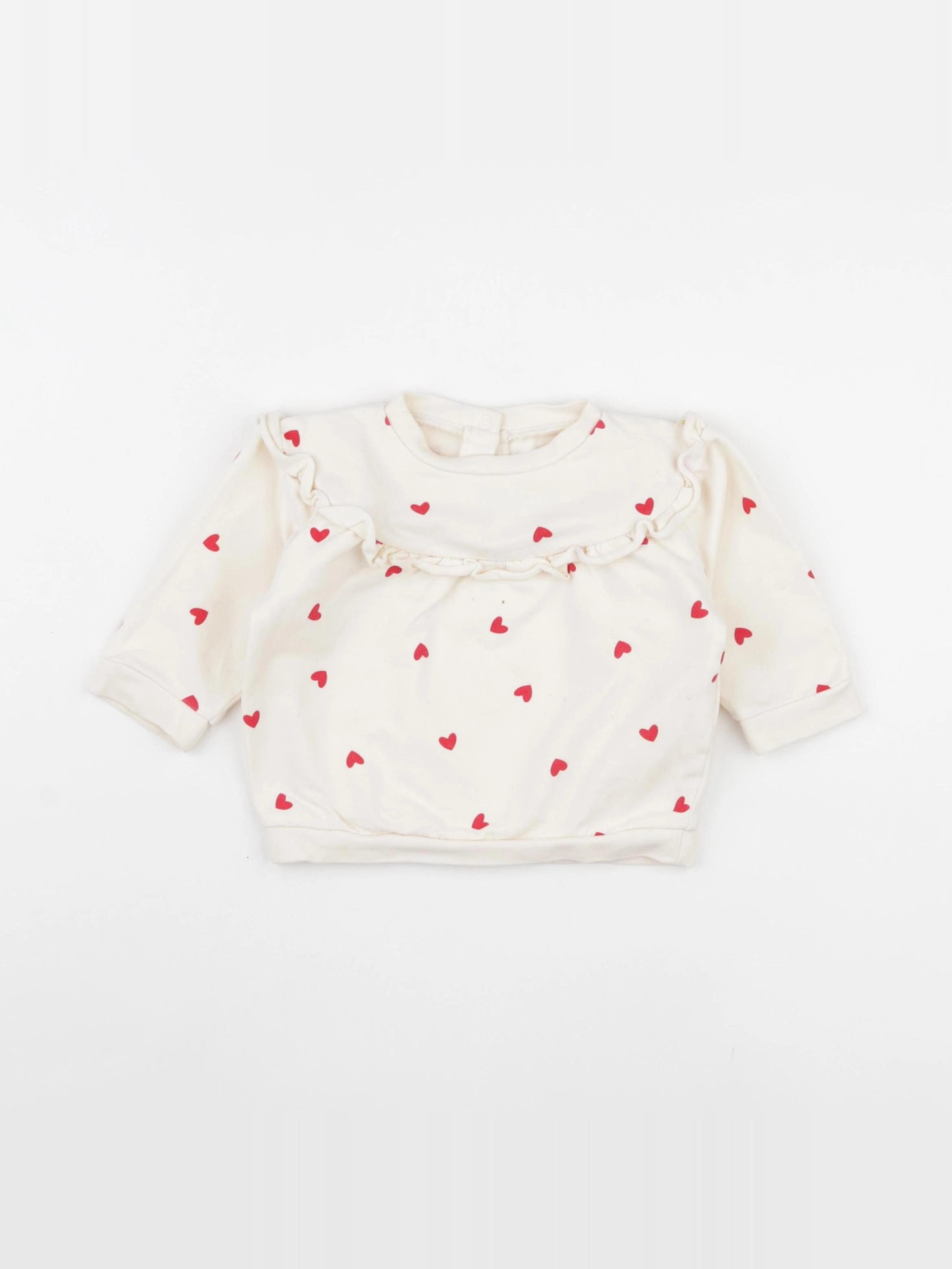 Vertbaudet - sweat beige - 9 mois