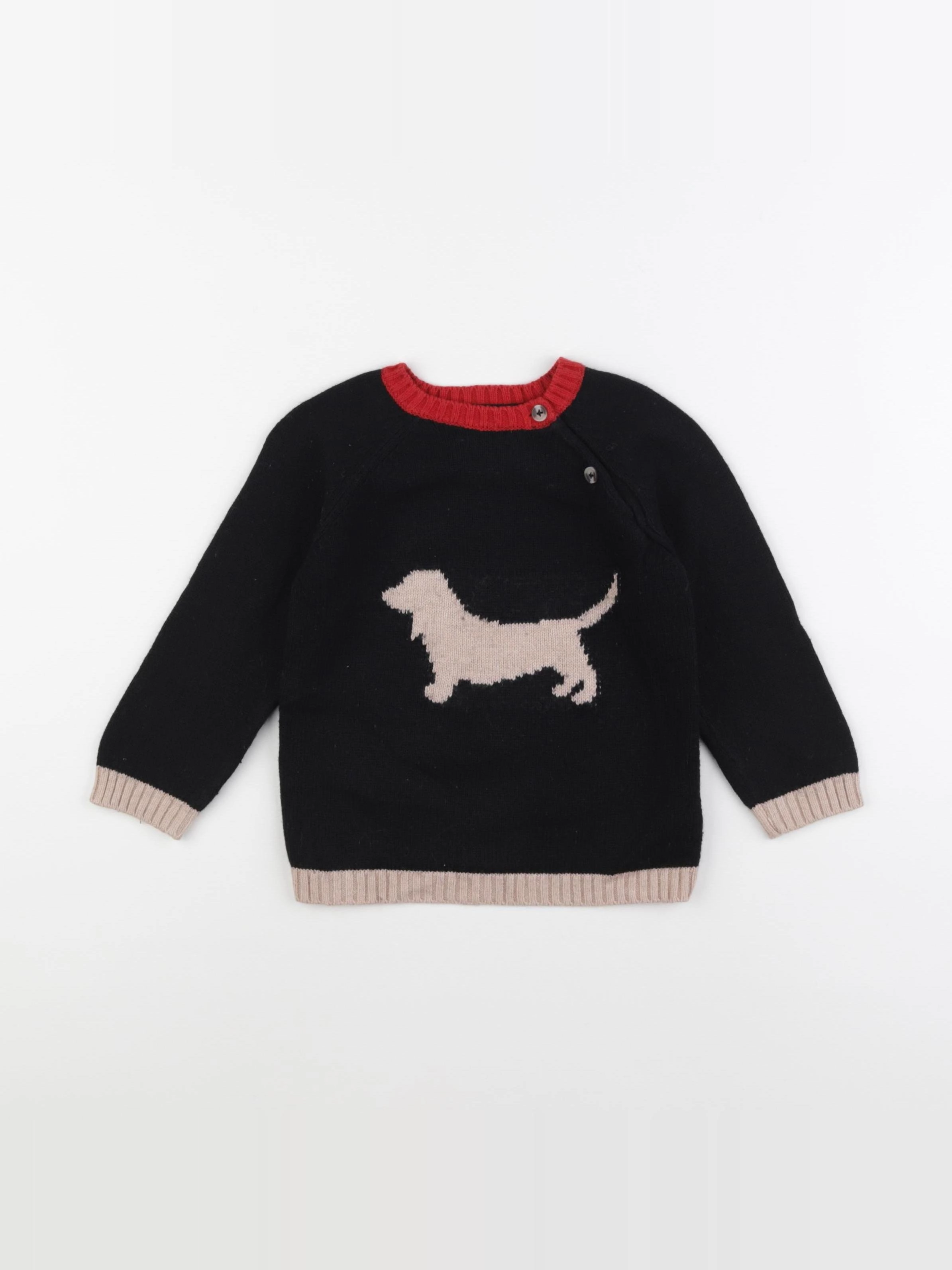 Boutchou - pull noir - 24 mois