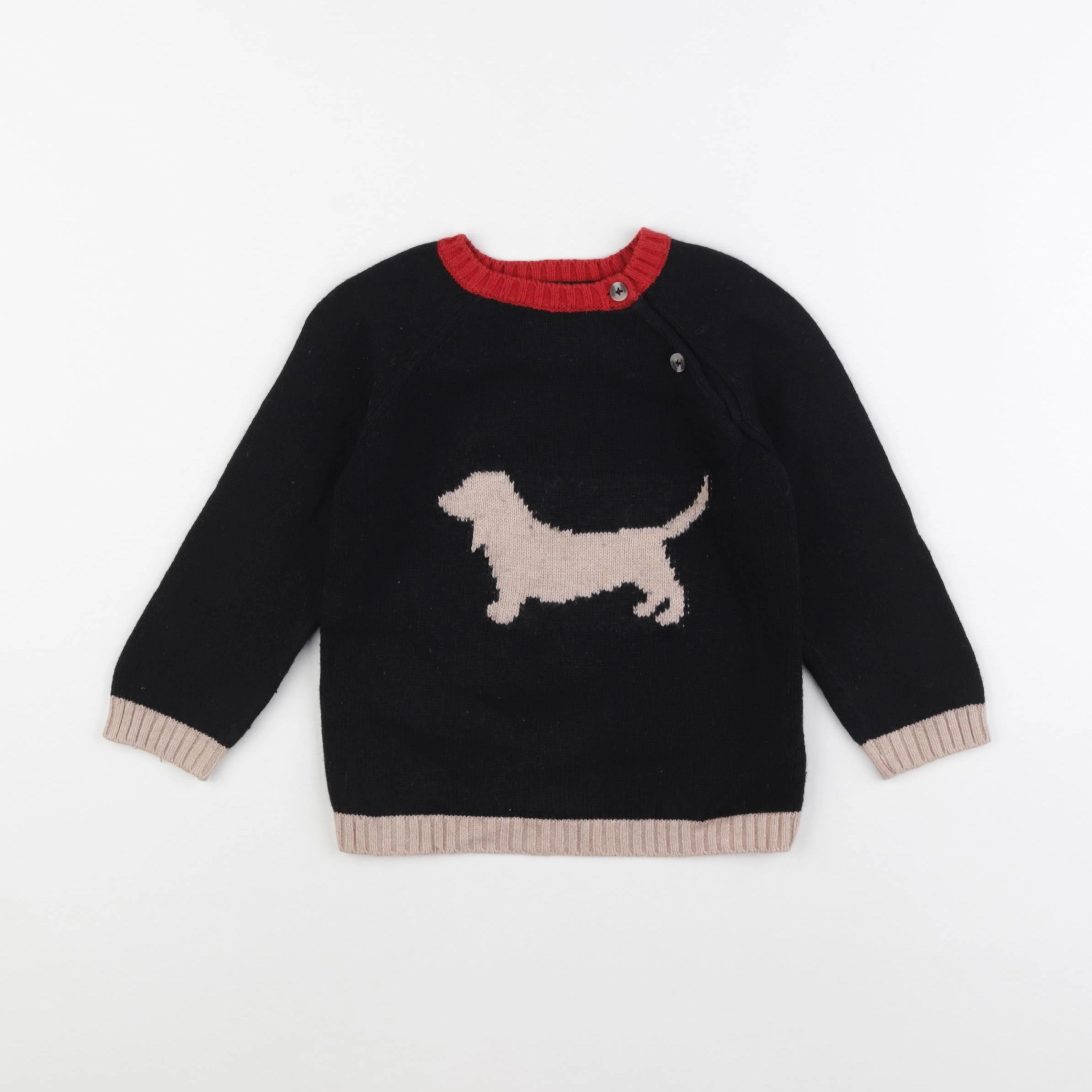 Boutchou - pull noir - 24 mois