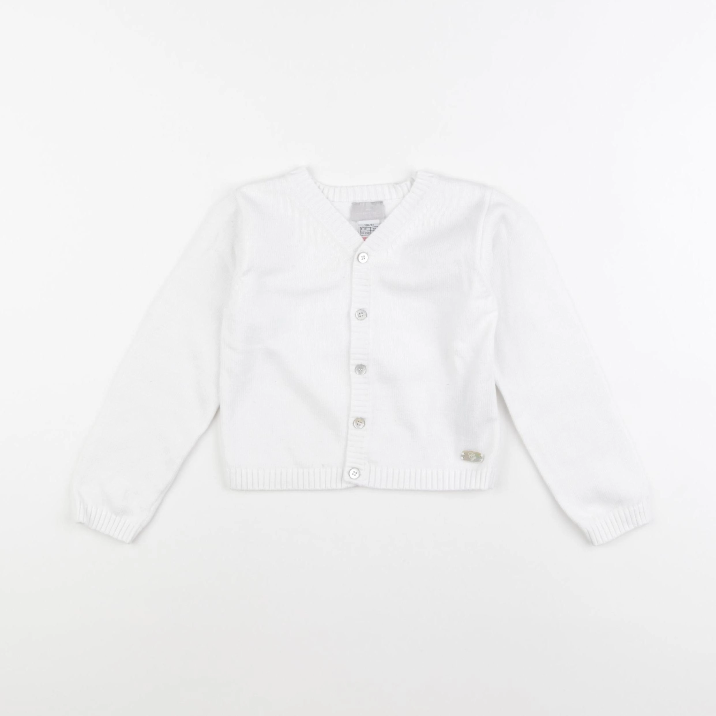 Cyrillus - gilet blanc - 18 mois