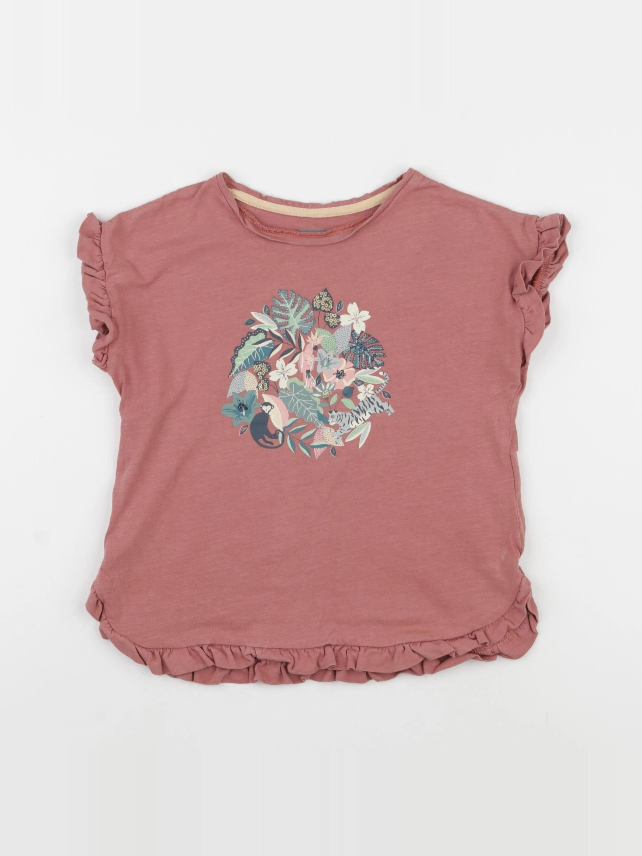 Vertbaudet - tee-shirt rose - 6 ans