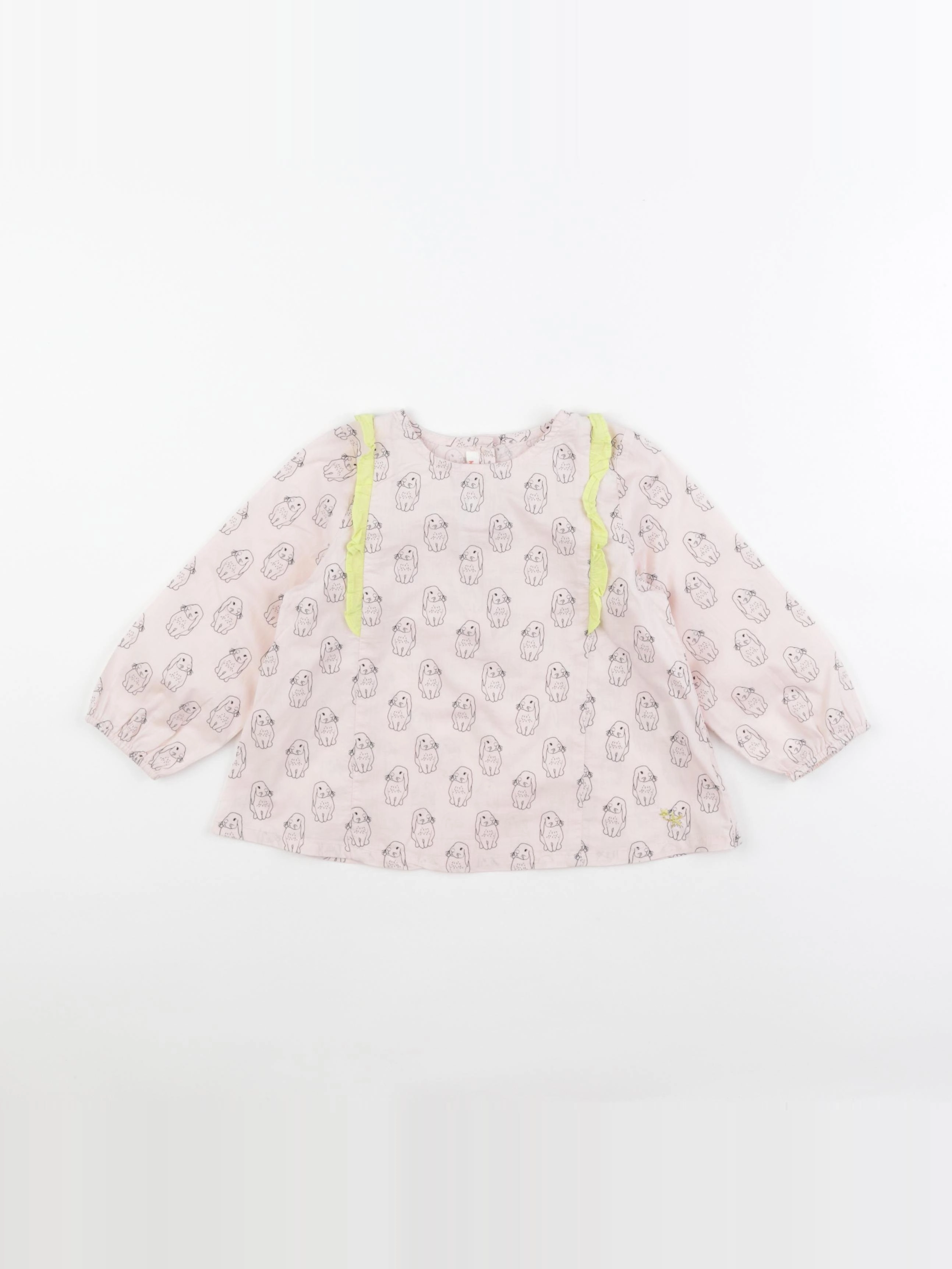 Monoprix - blouse rose - 12/18 mois