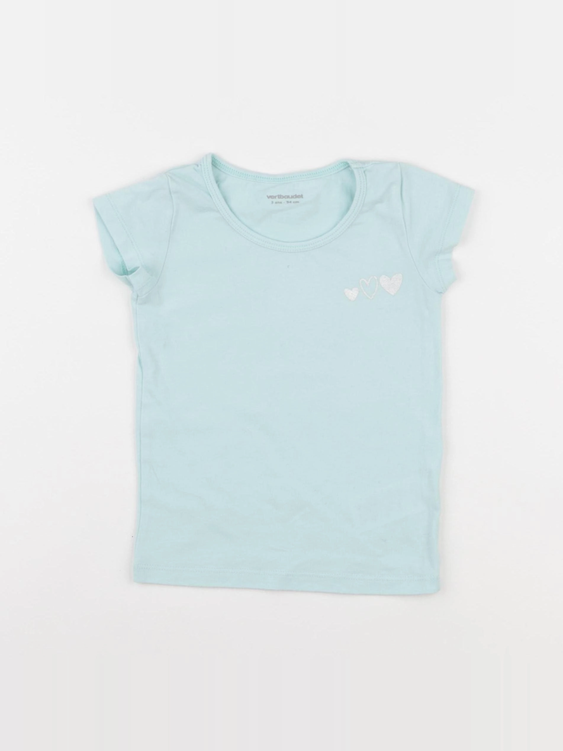 Vertbaudet - tee-shirt bleu - 3 ans