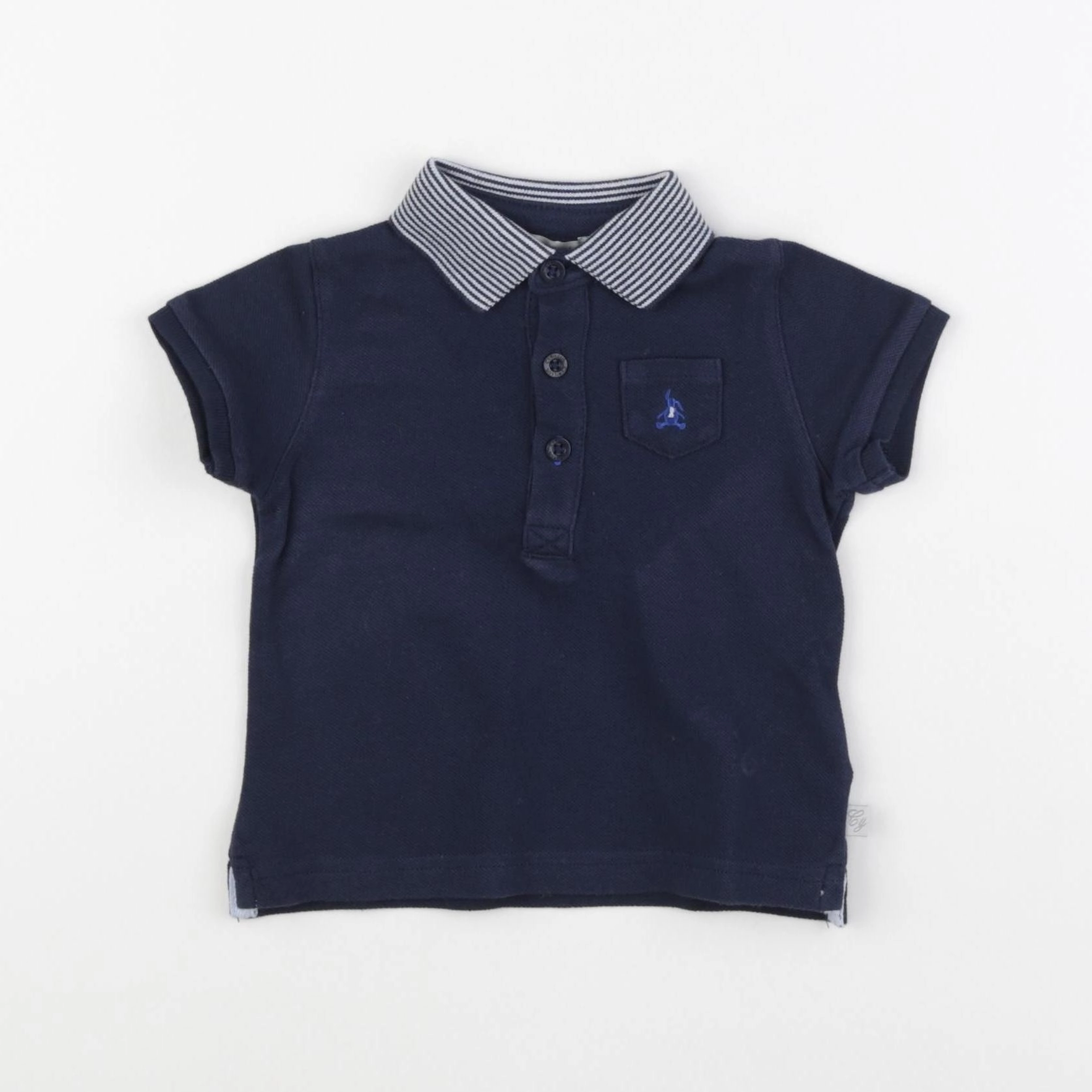 Cyrillus - polo bleu - 9 mois