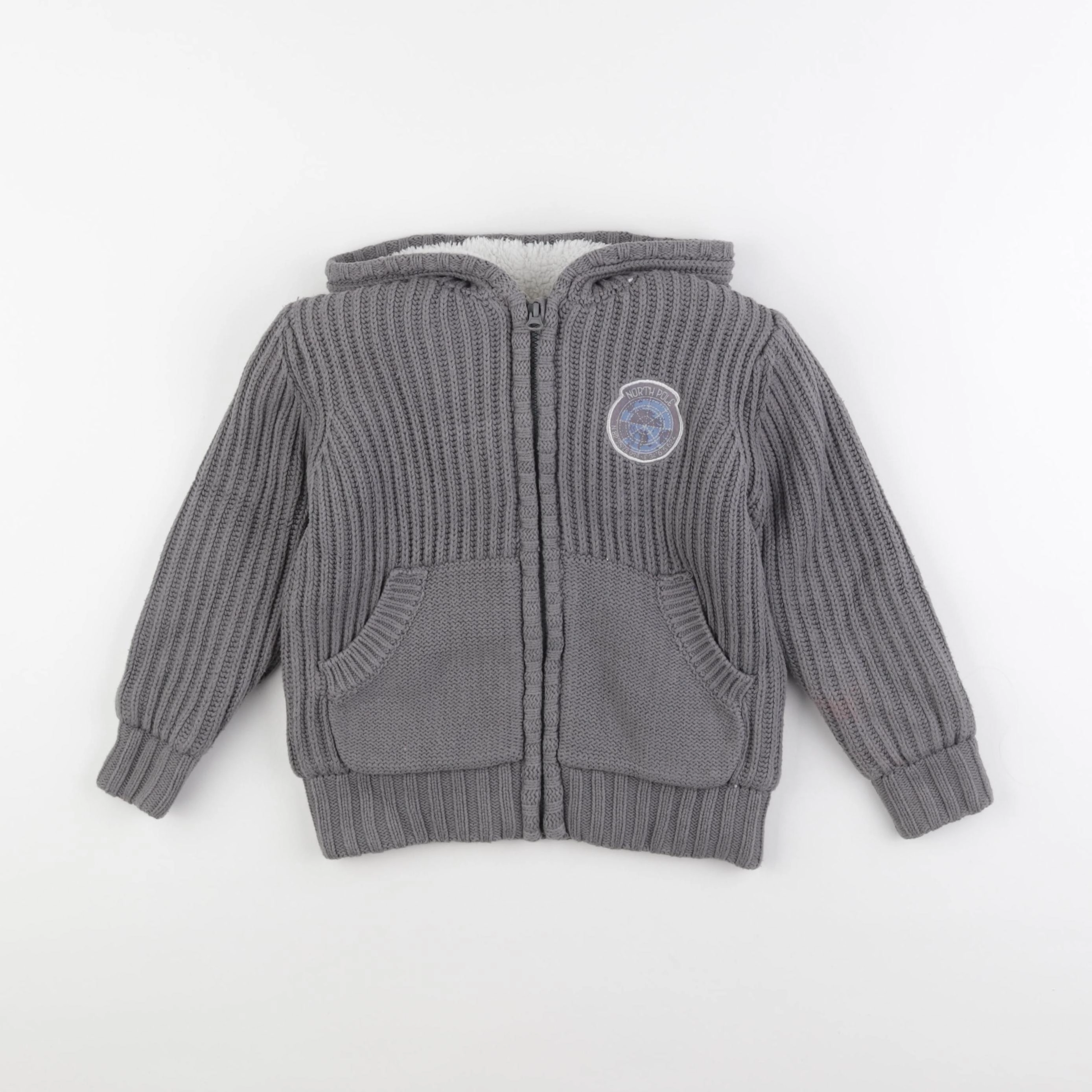Vertbaudet - gilet gris - 5 ans