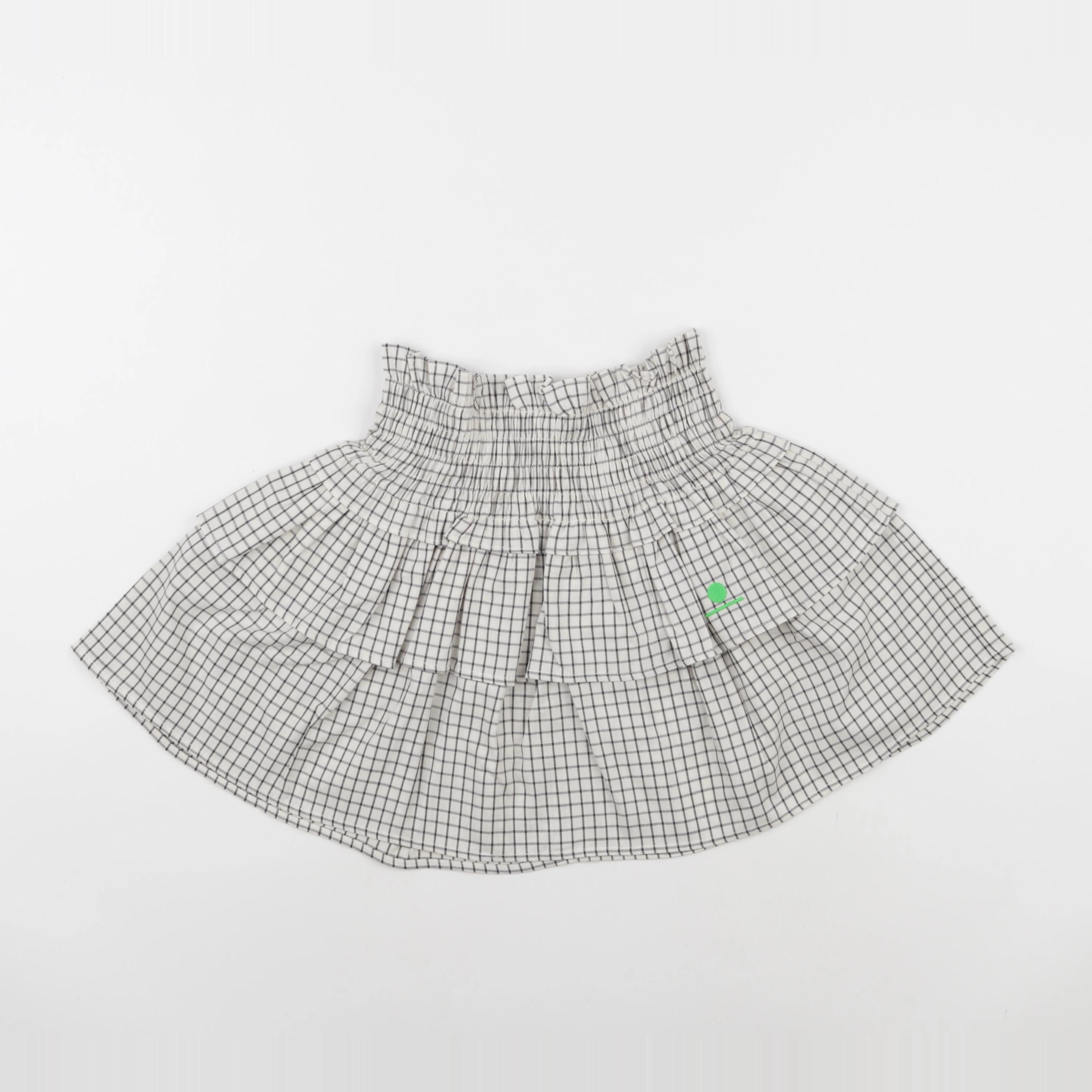 We are kids - Jupe Leonie White and Black Checks - 8/9 ans