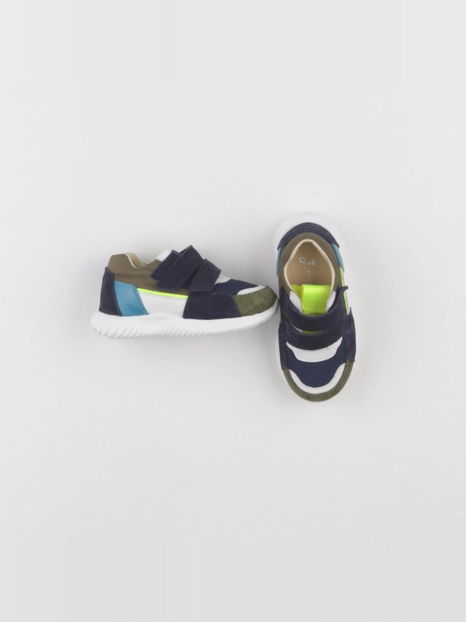 Jacadi - tennis à scratch/ lacets multicolore - pointure 22