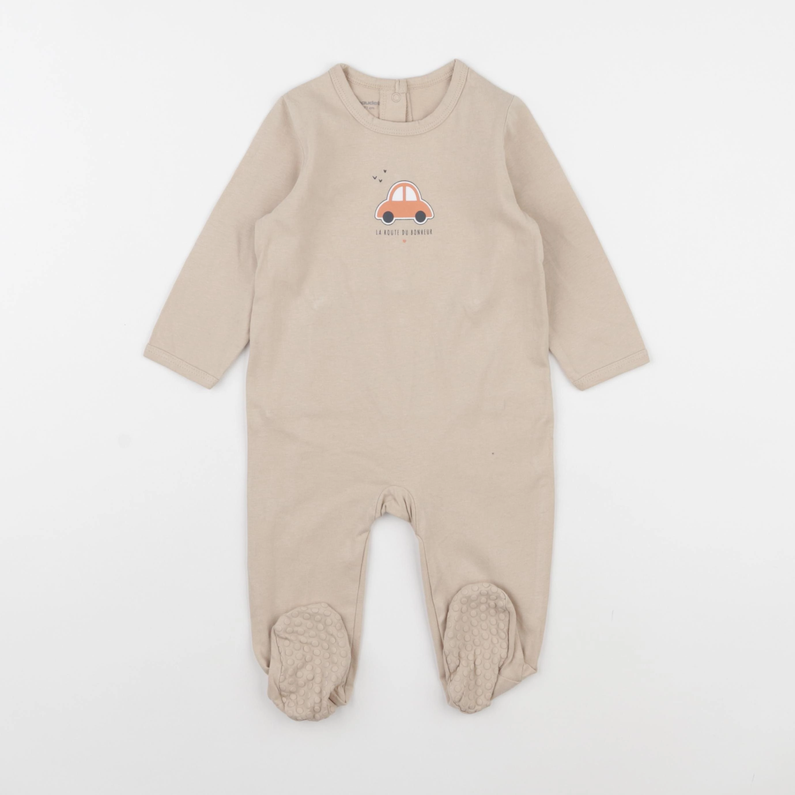 Vertbaudet - pyjama beige - 9 mois