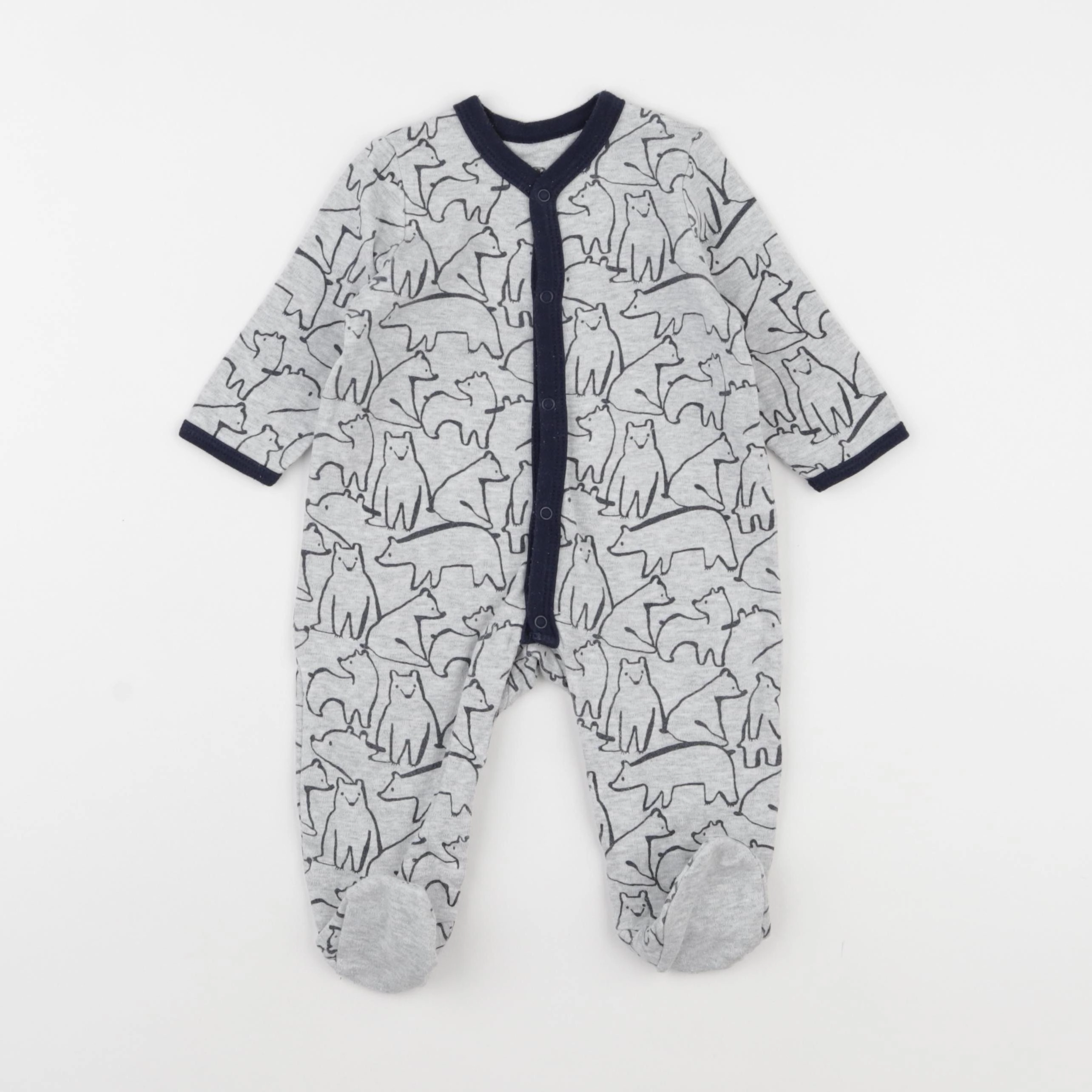 La Redoute - pyjama coton gris - 6 mois