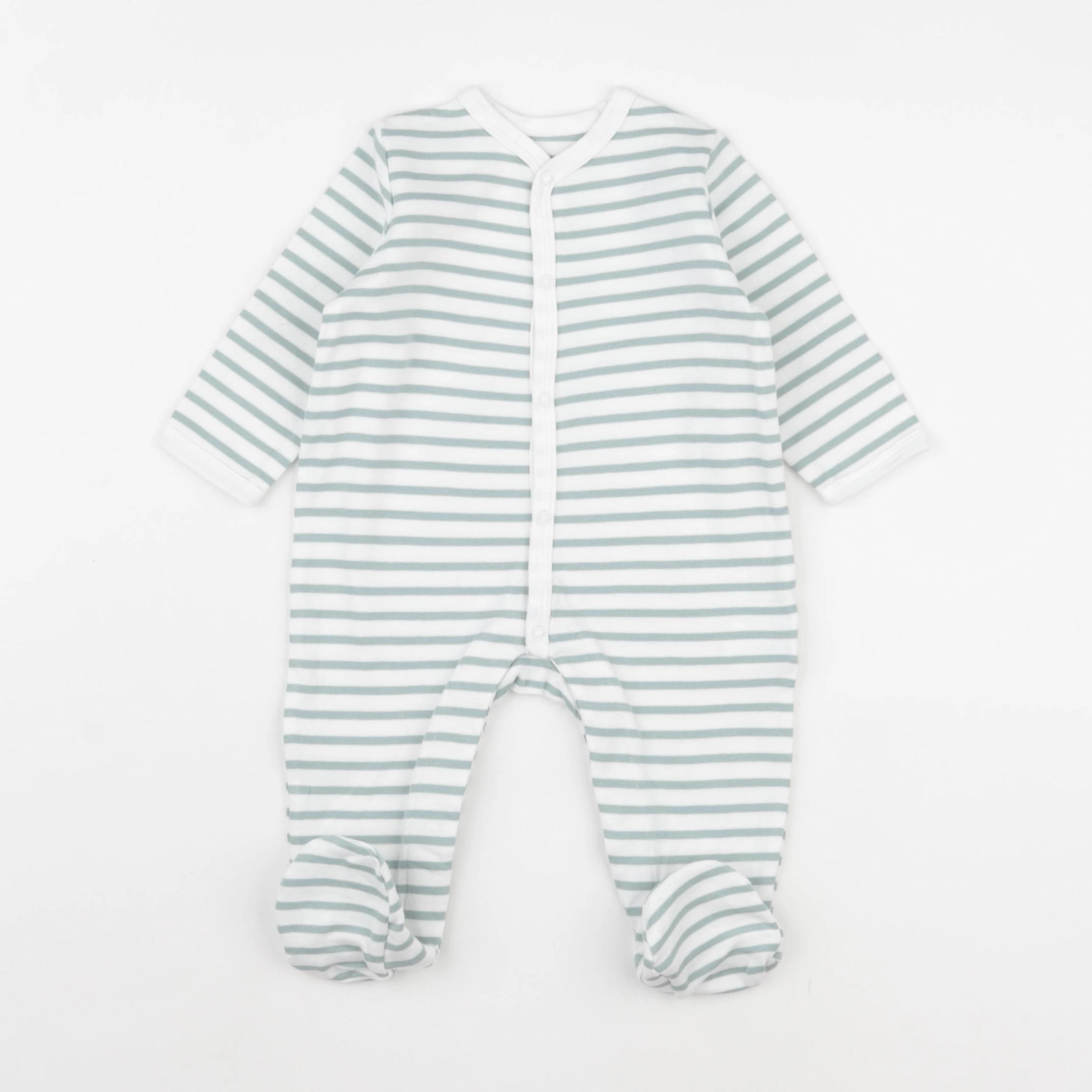 La Redoute - pyjama coton blanc, bleu - 6 mois