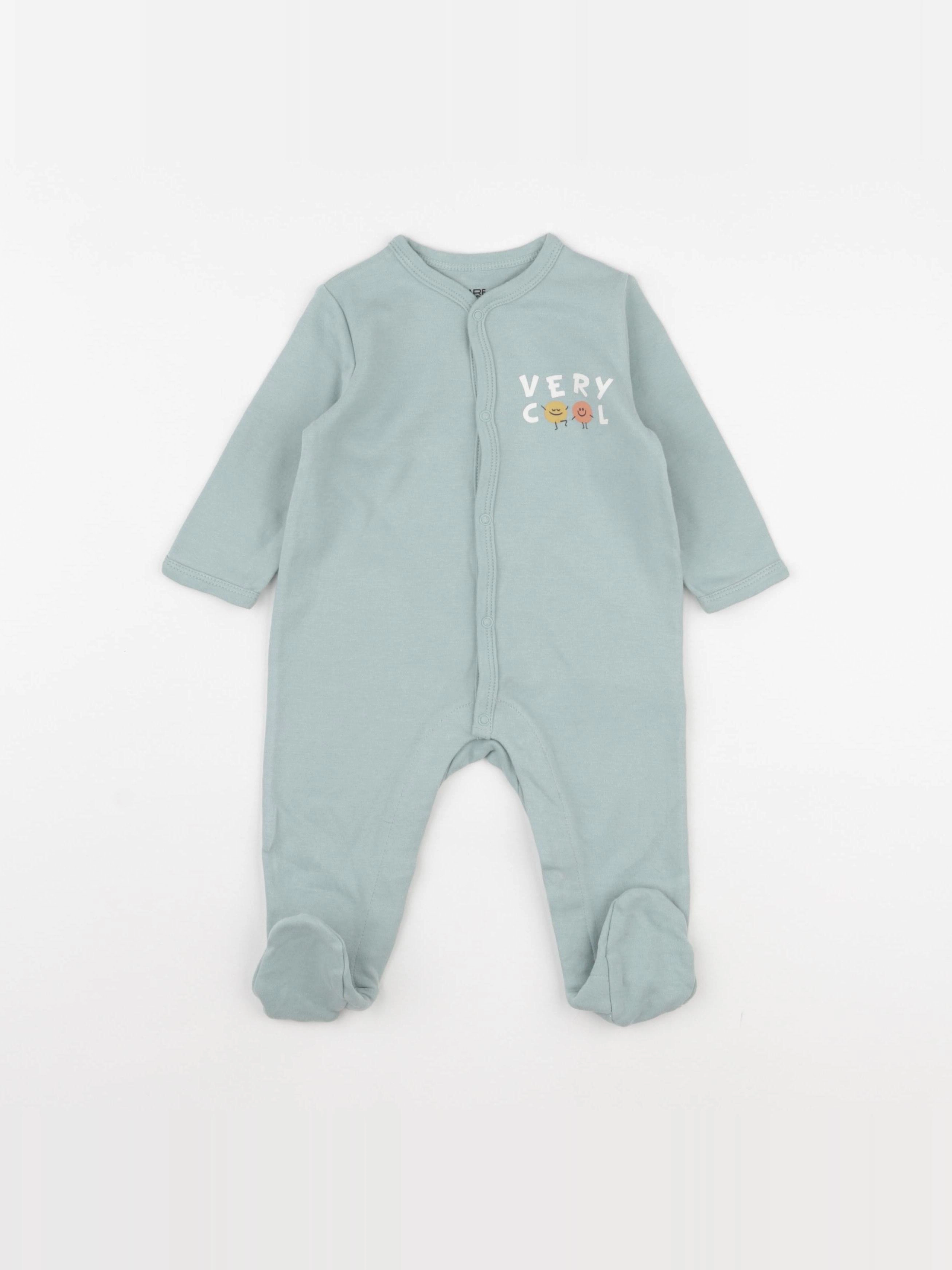 Vertbaudet - pyjama coton bleu - 6 mois