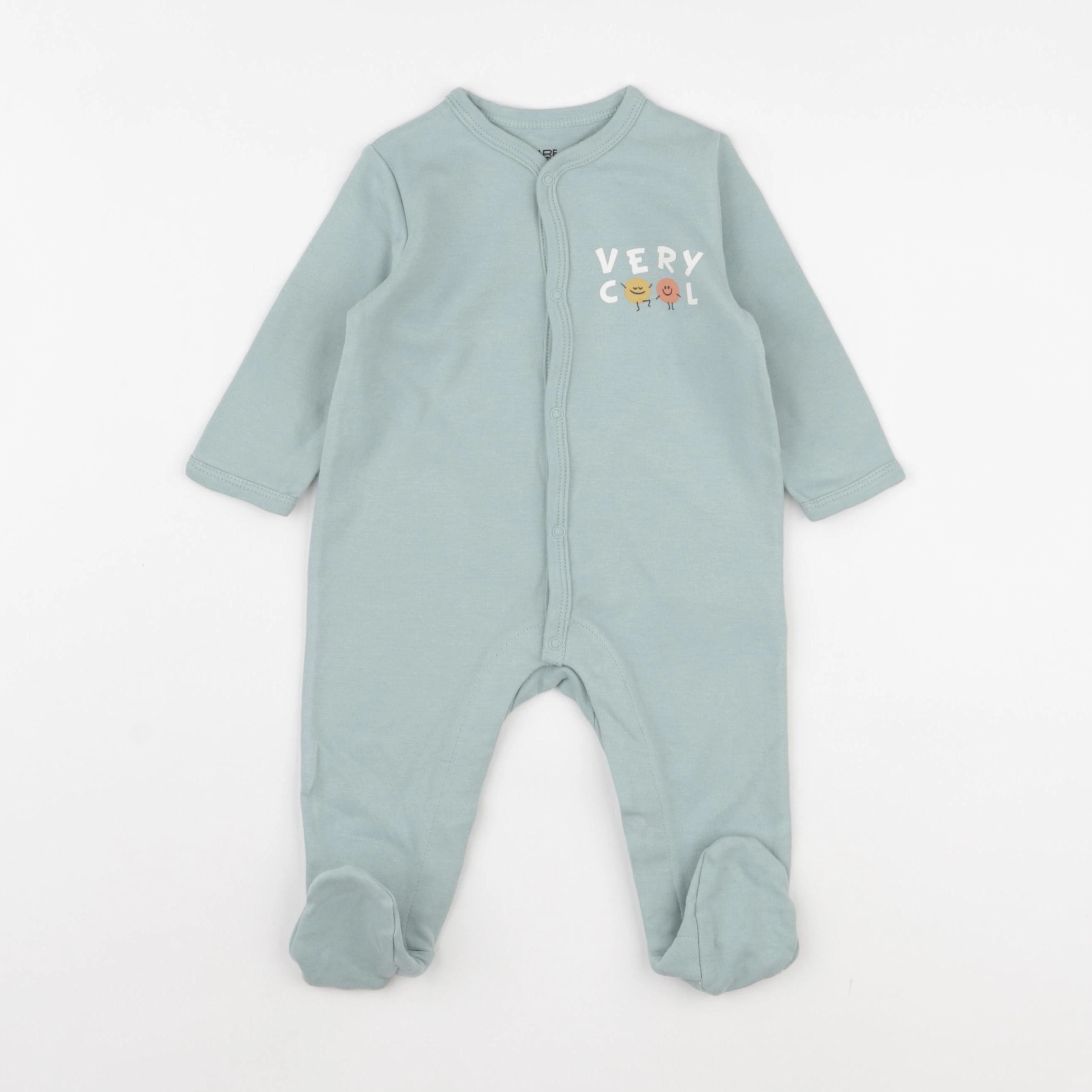 Vertbaudet - pyjama coton bleu - 9 mois