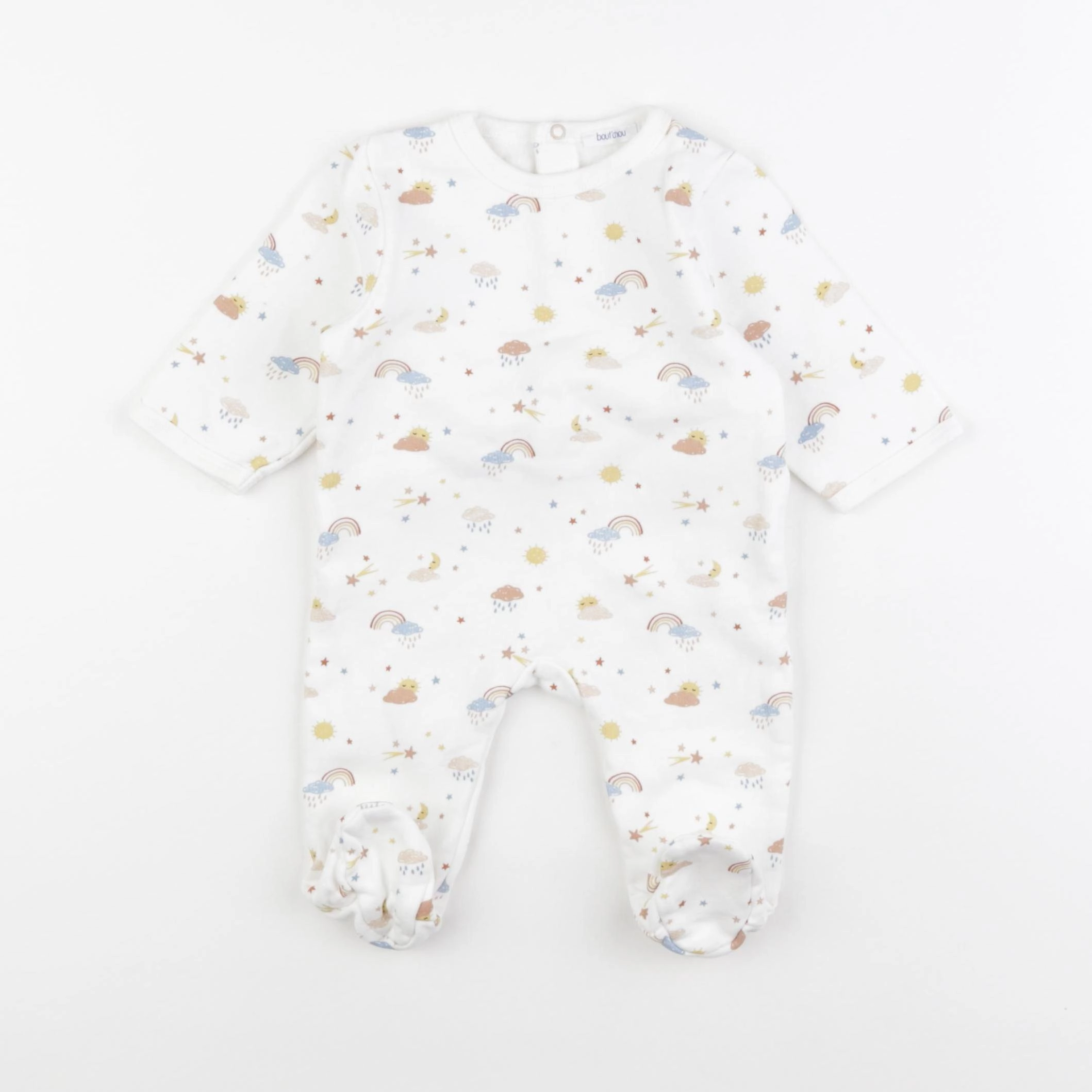 Boutchou - pyjama coton blanc - 3 mois