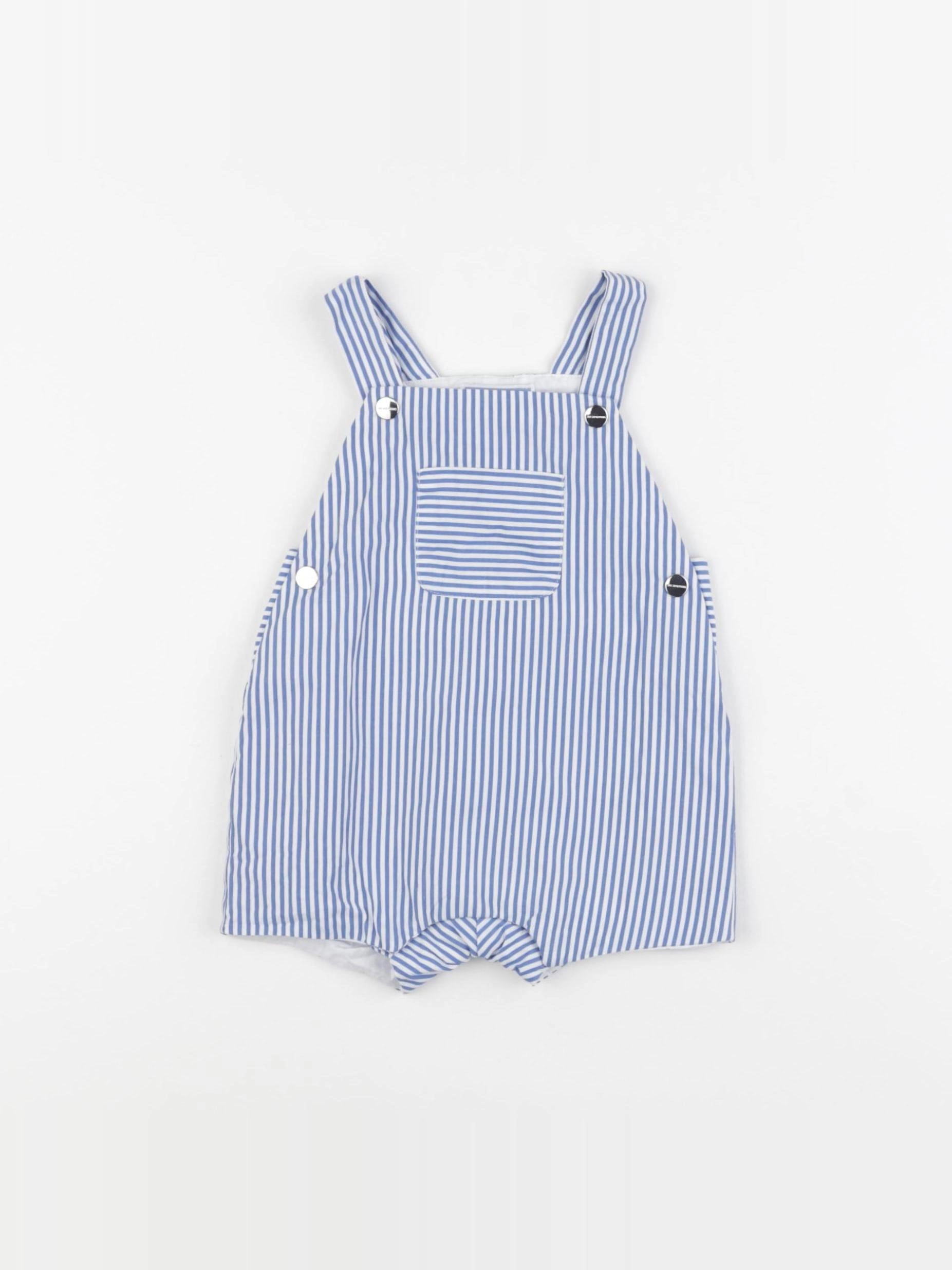 Jacadi - combinaison blanc, bleu - 6 mois