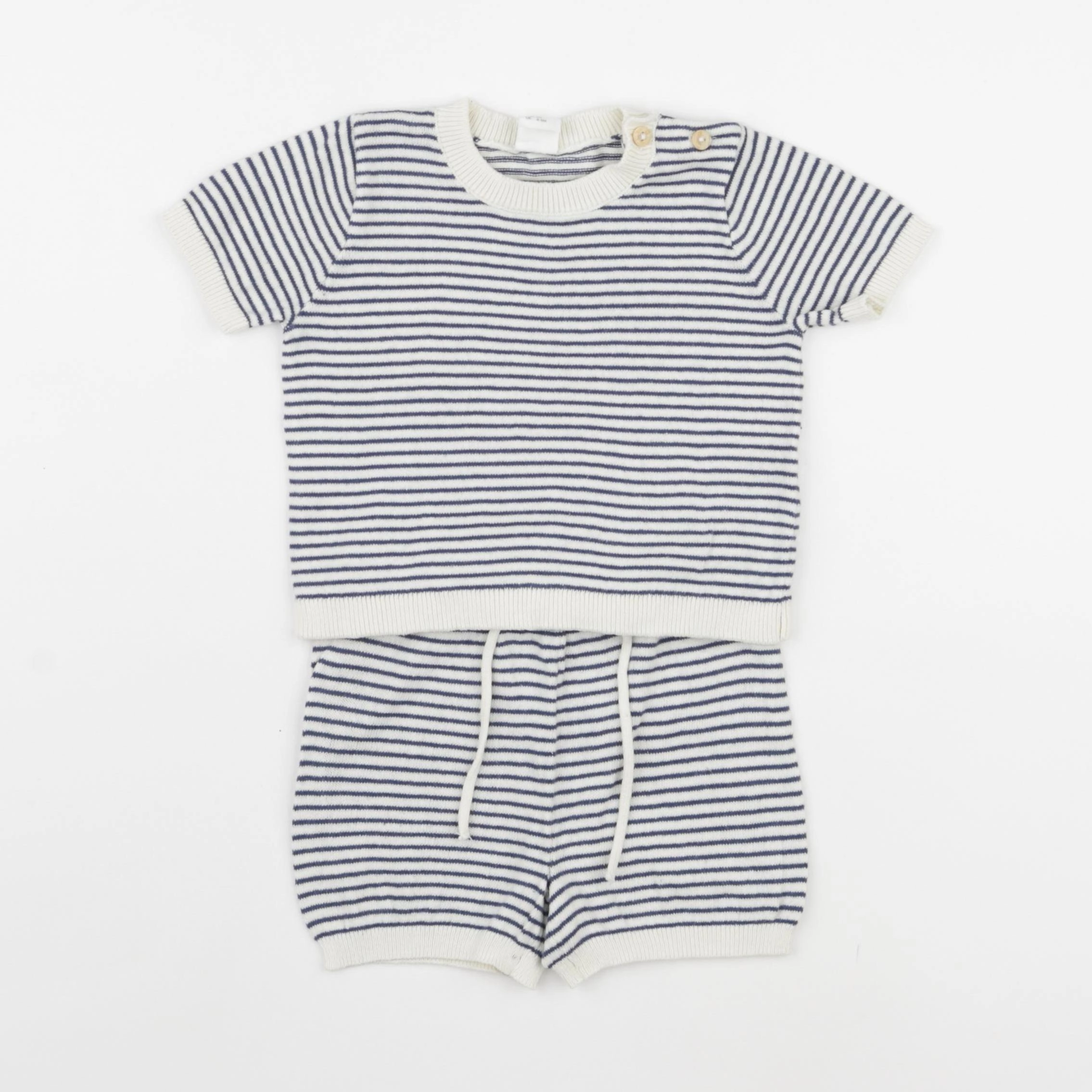 H&M - ensemble bleu - 6 mois