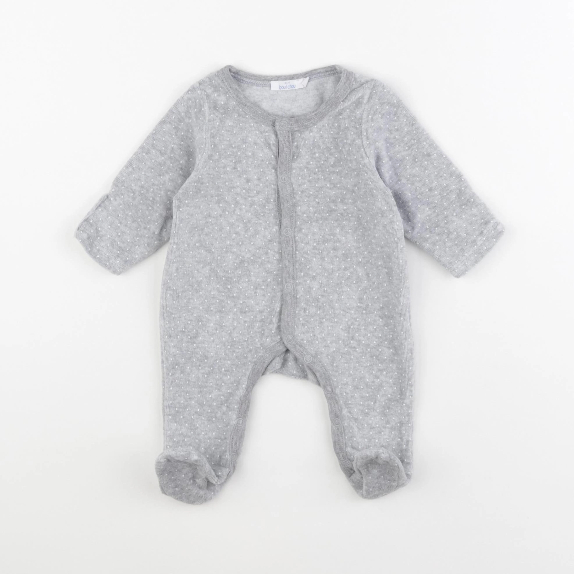 Boutchou - pyjama velours gris - 1 mois