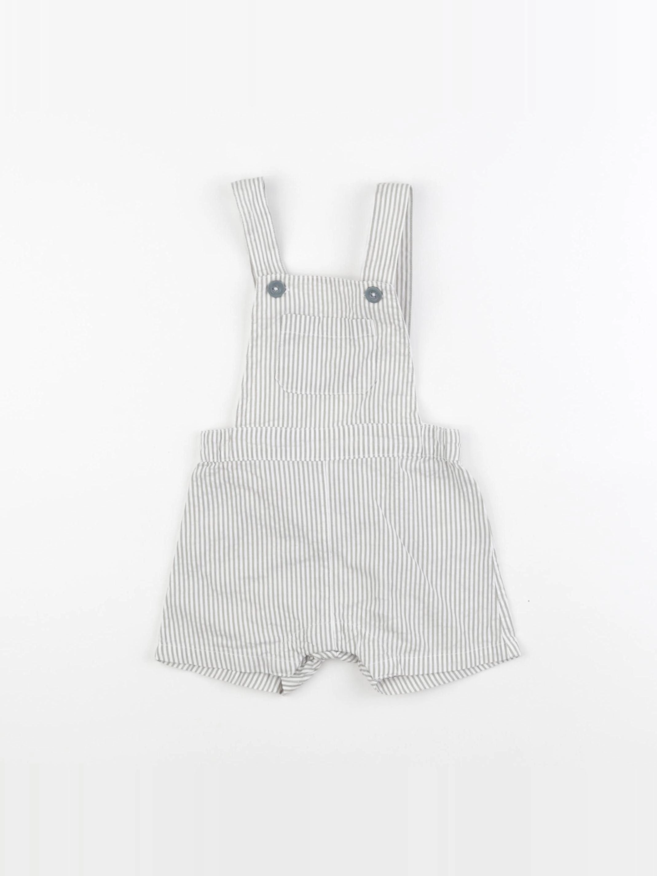 Petit Bateau - combinaison blanc, vert - 6 mois