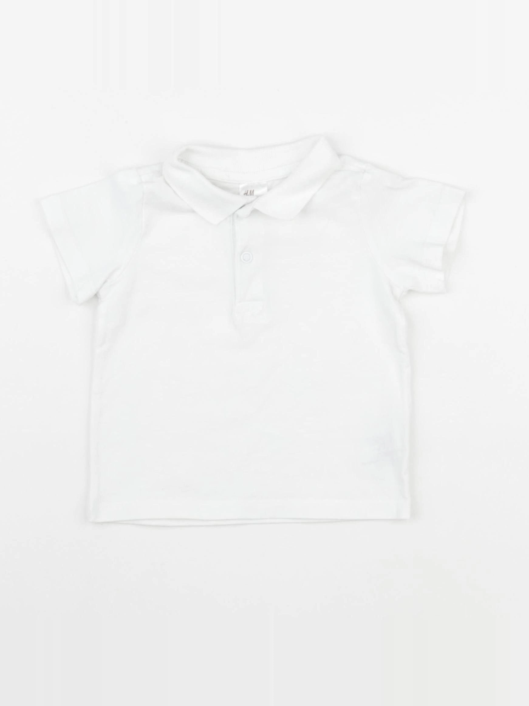 H&M - polo blanc - 6 mois