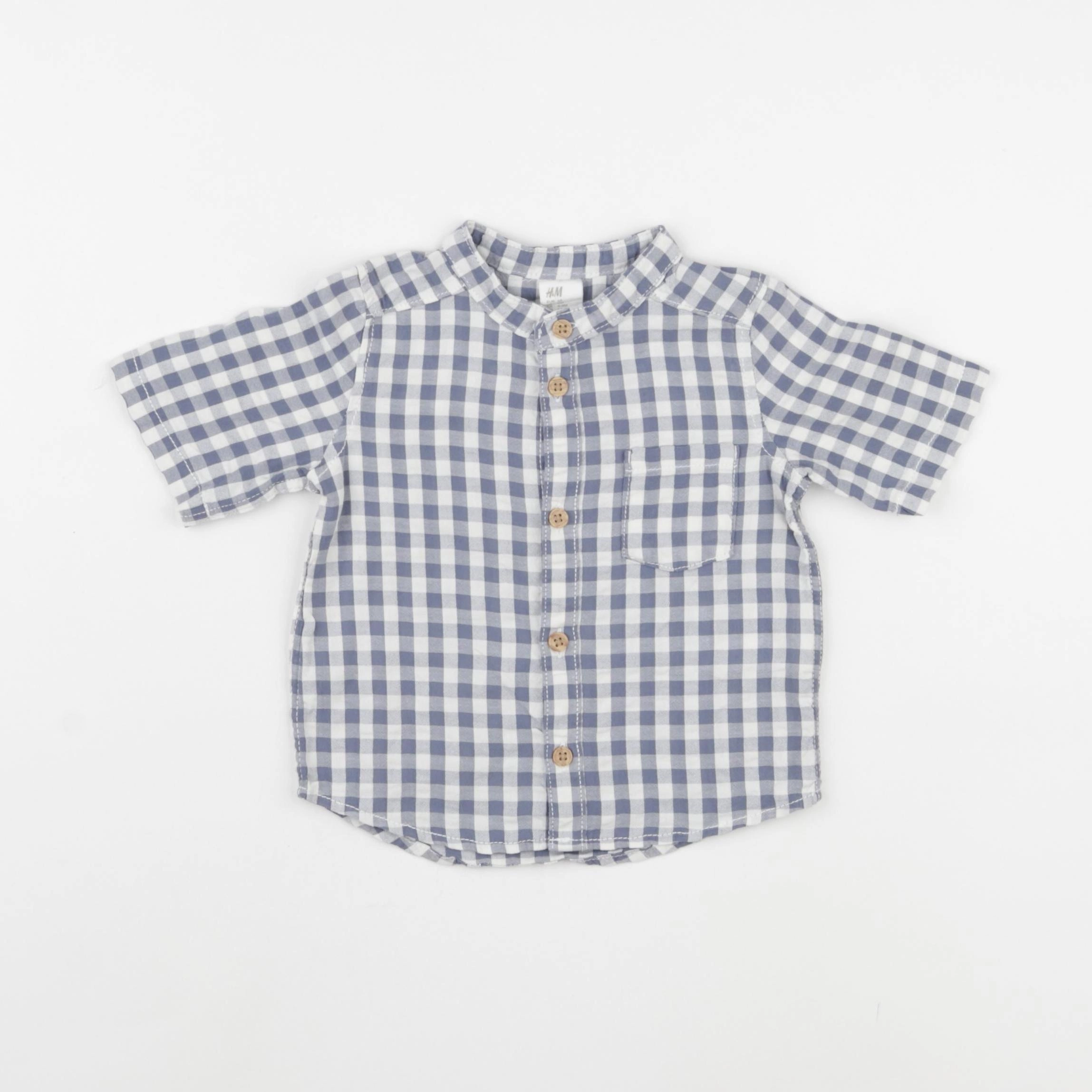 H&M - chemise bleu - 6 mois
