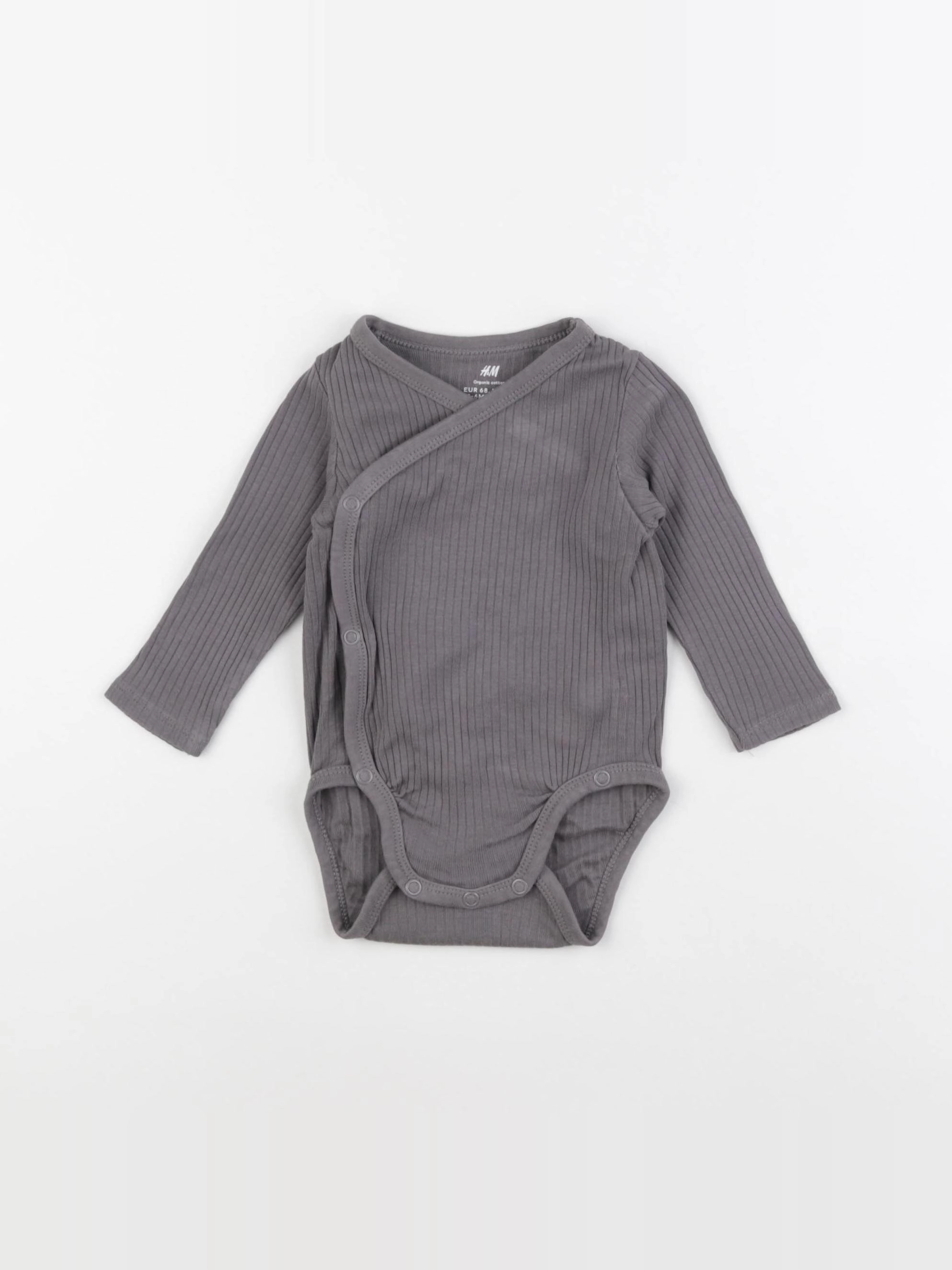 H&M - body gris - 6 mois