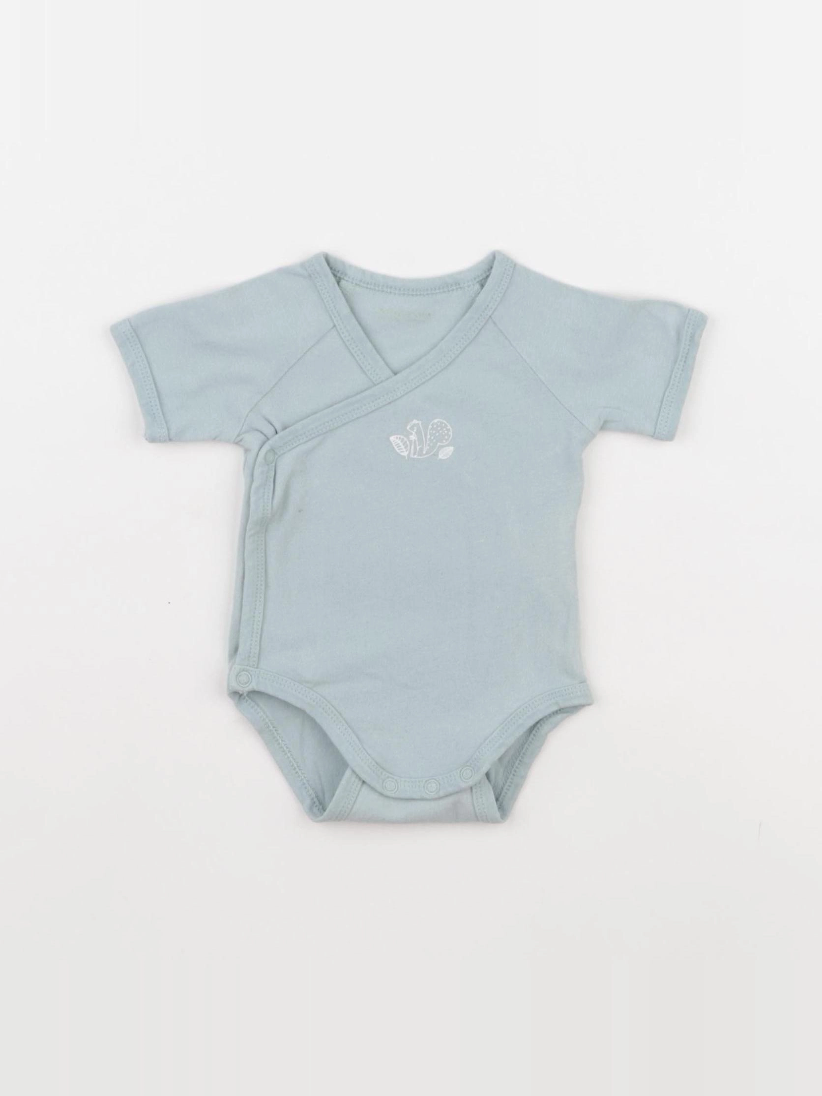 Vertbaudet - body bleu - 1 mois