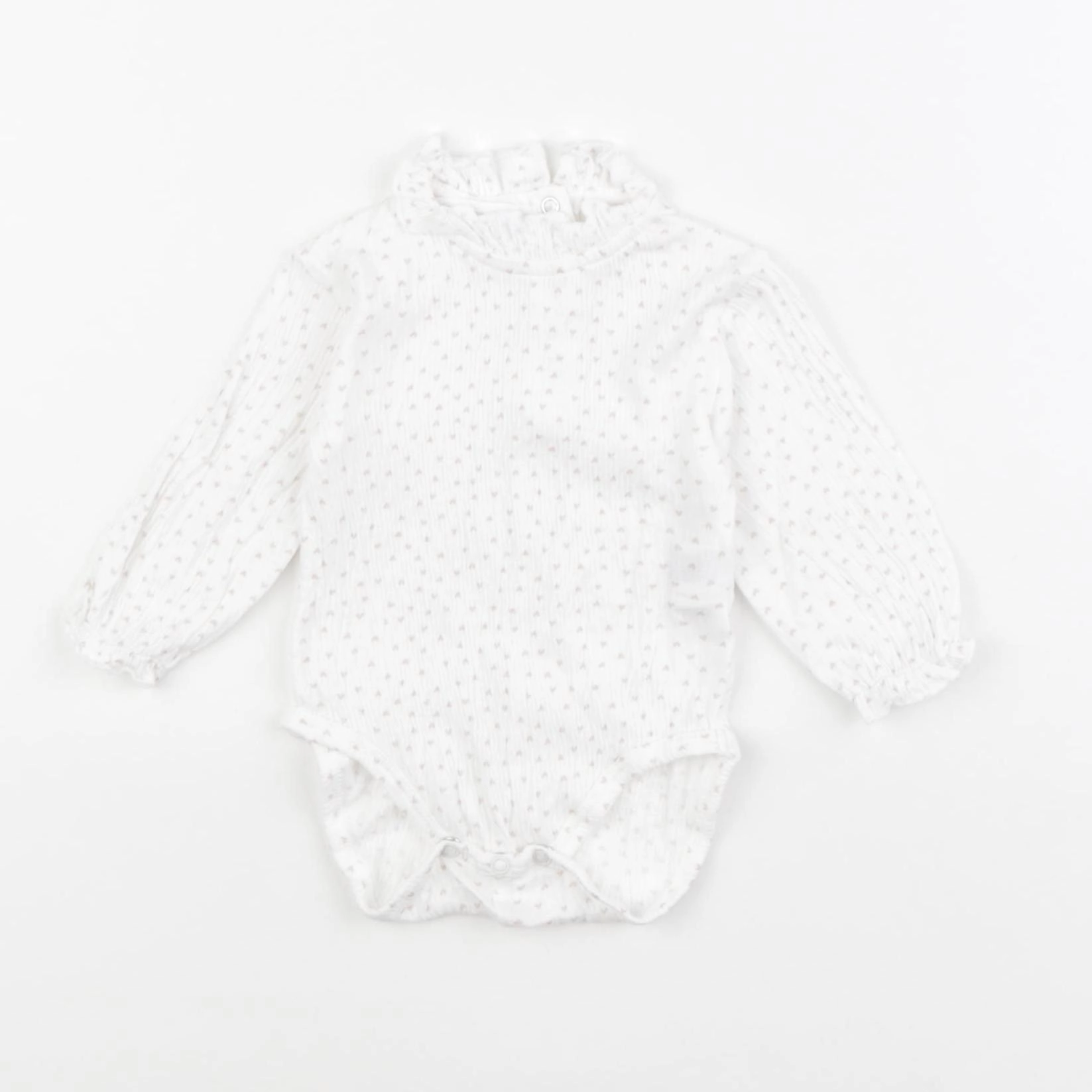 Zara - body à col blanc, rose - 1/3 mois