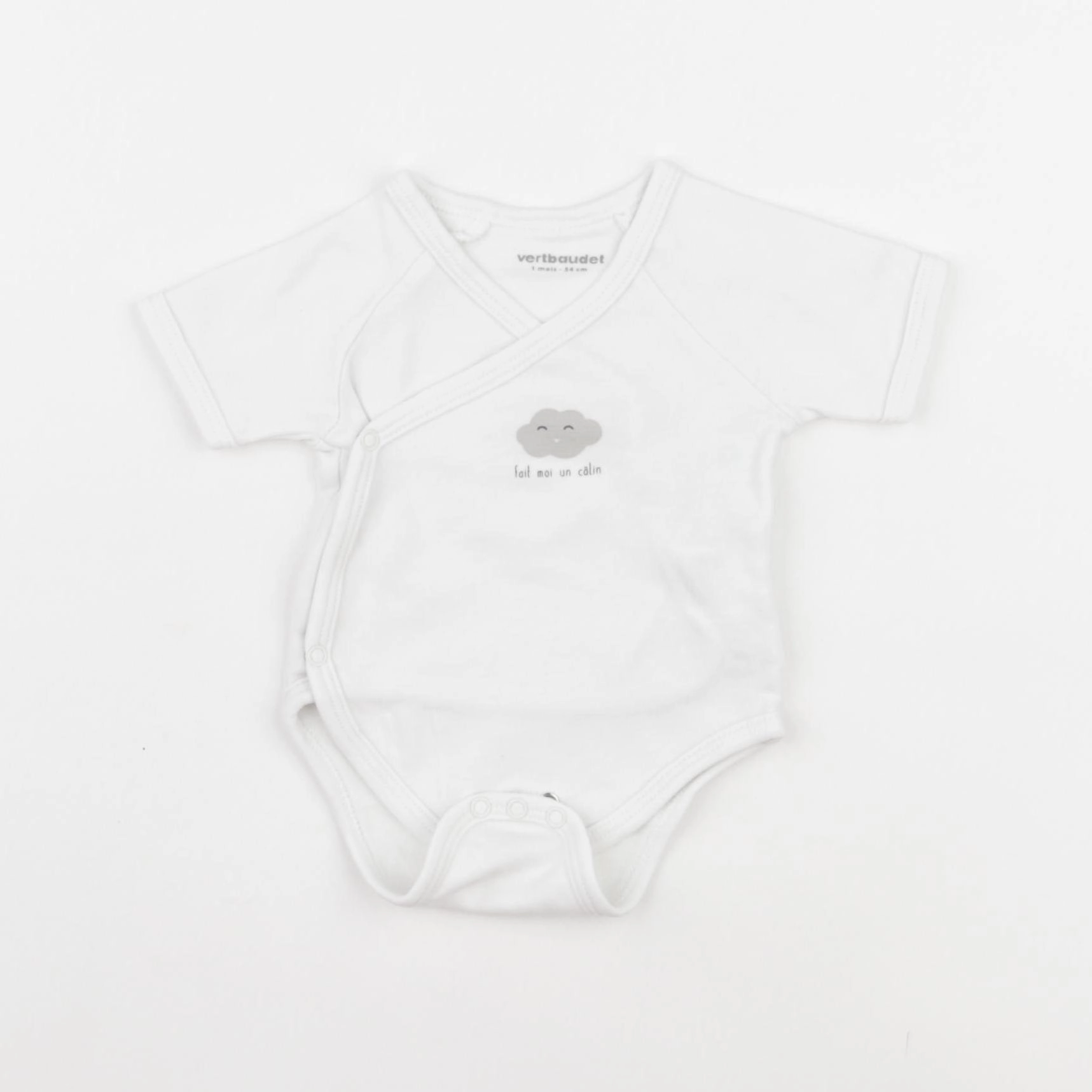 Vertbaudet - body blanc - 1 mois