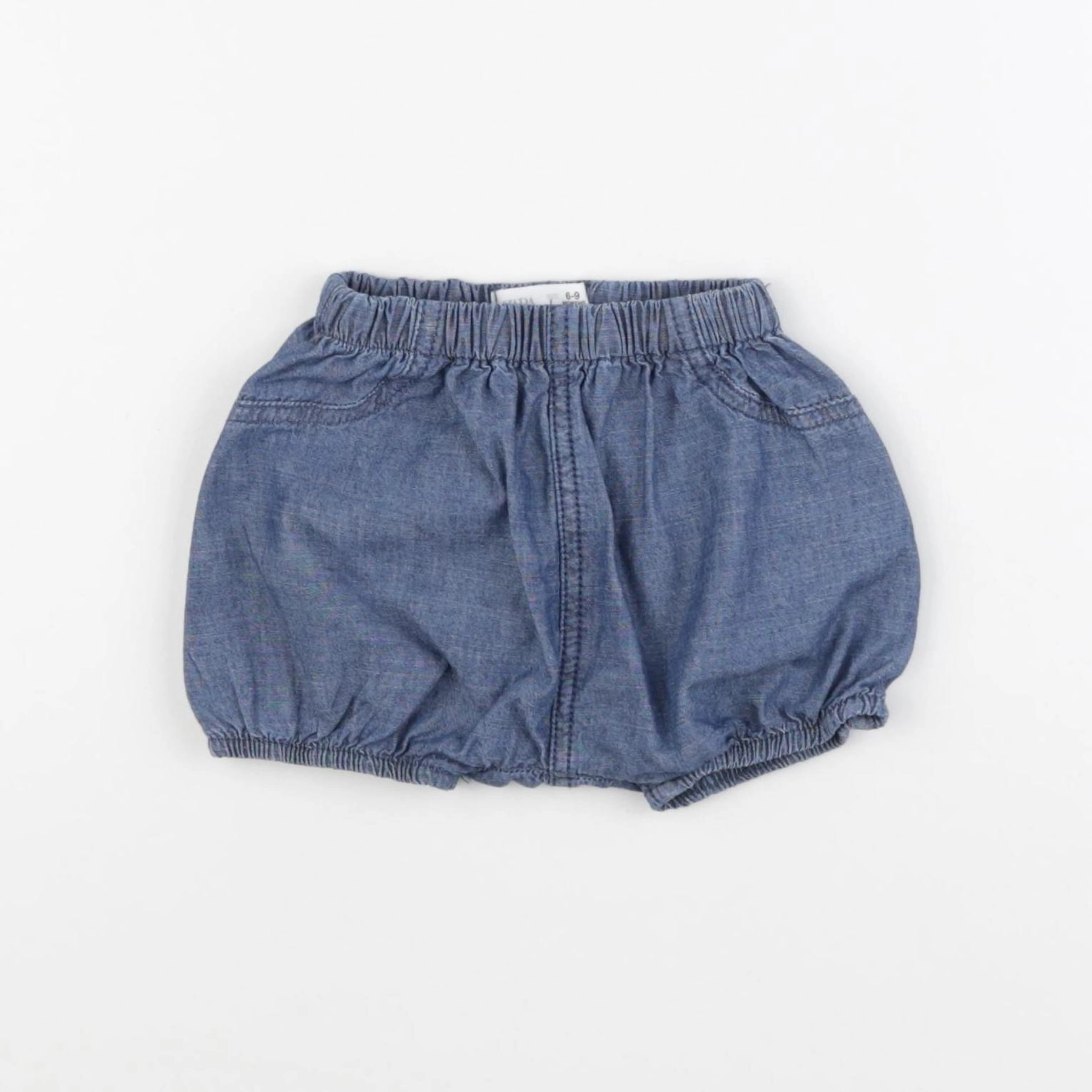 Zara - bloomer bleu - 6/9 mois