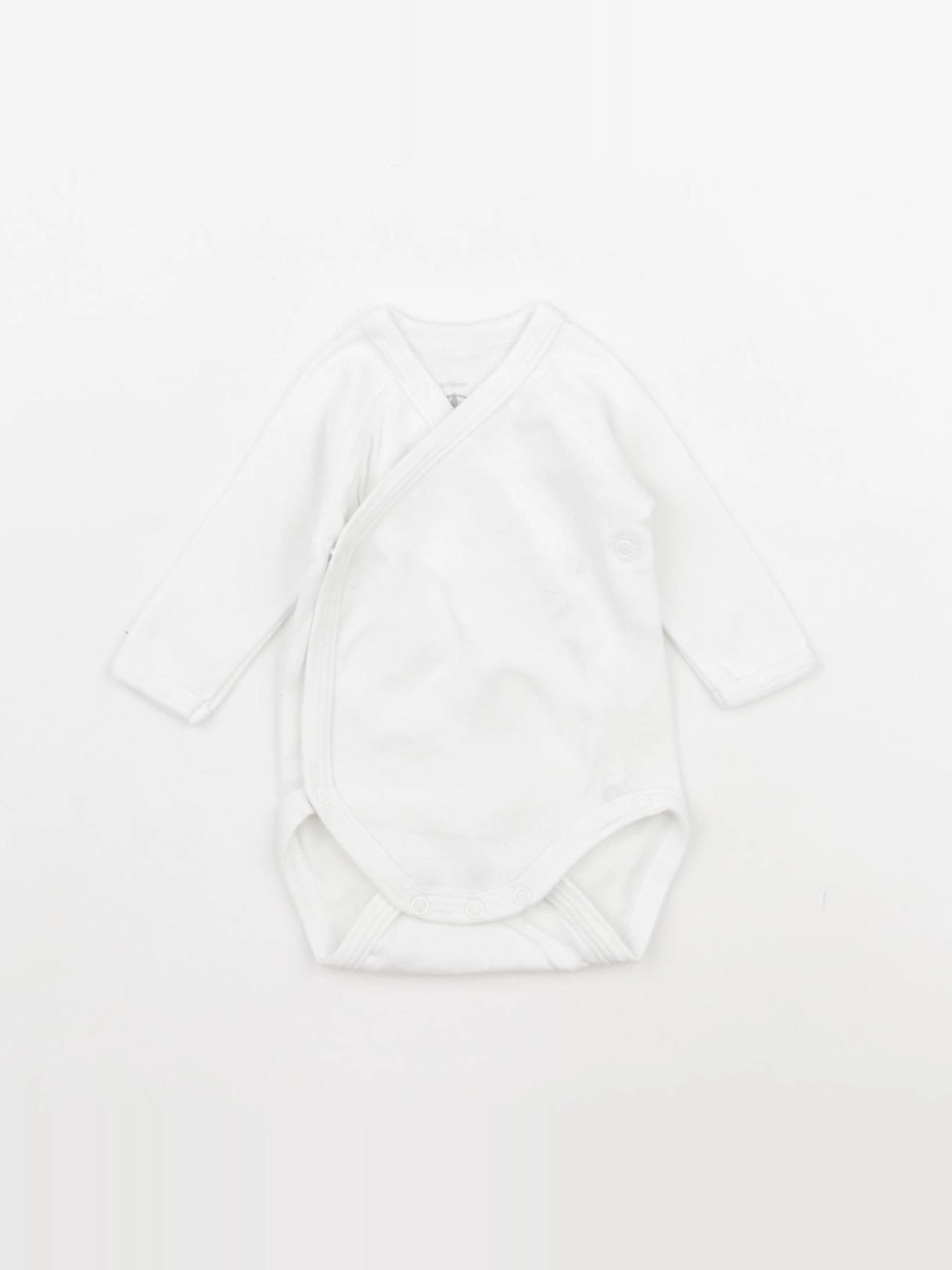 Petit Bateau - body blanc - 0 mois