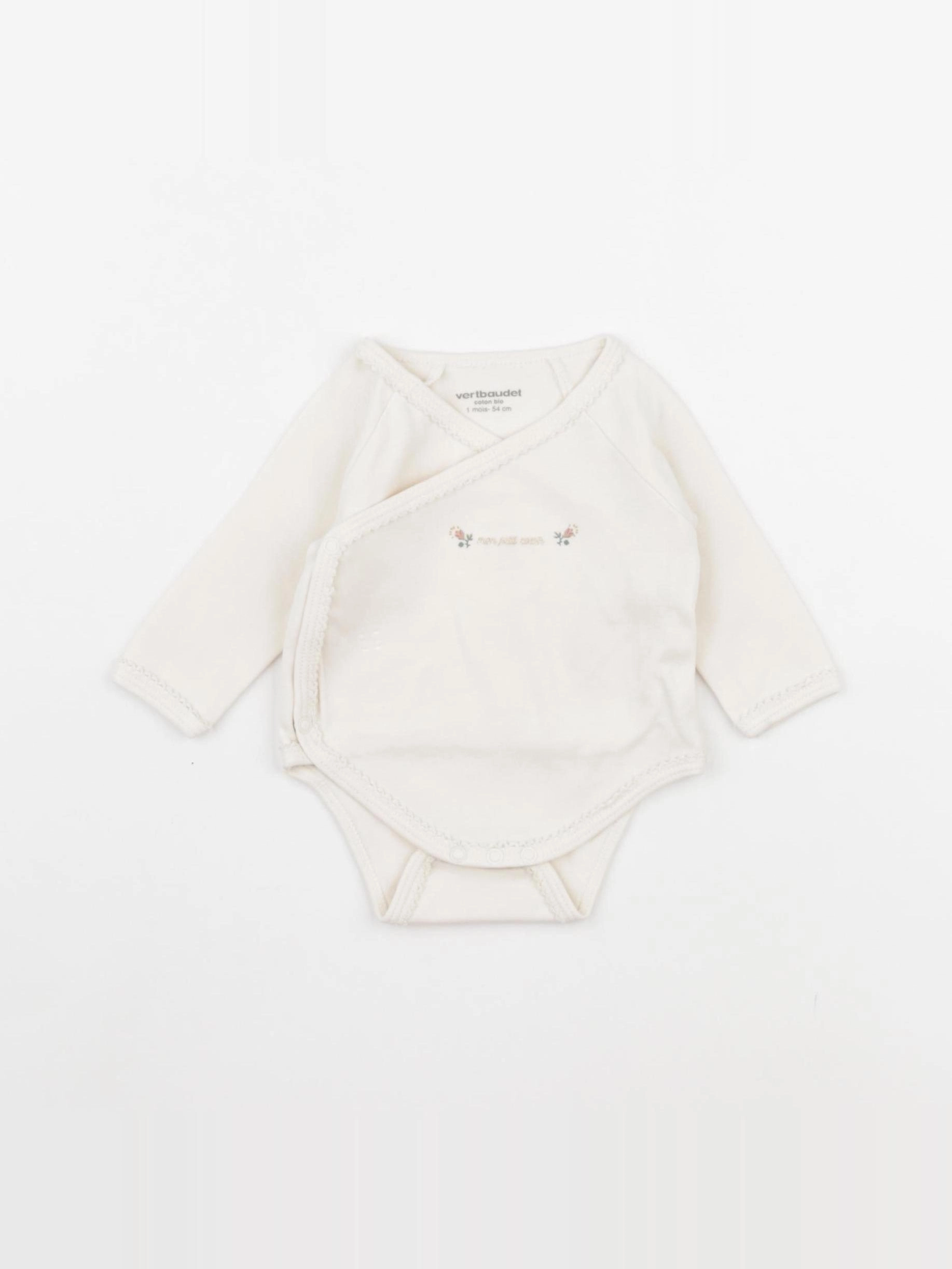 Vertbaudet - body rose - 1 mois