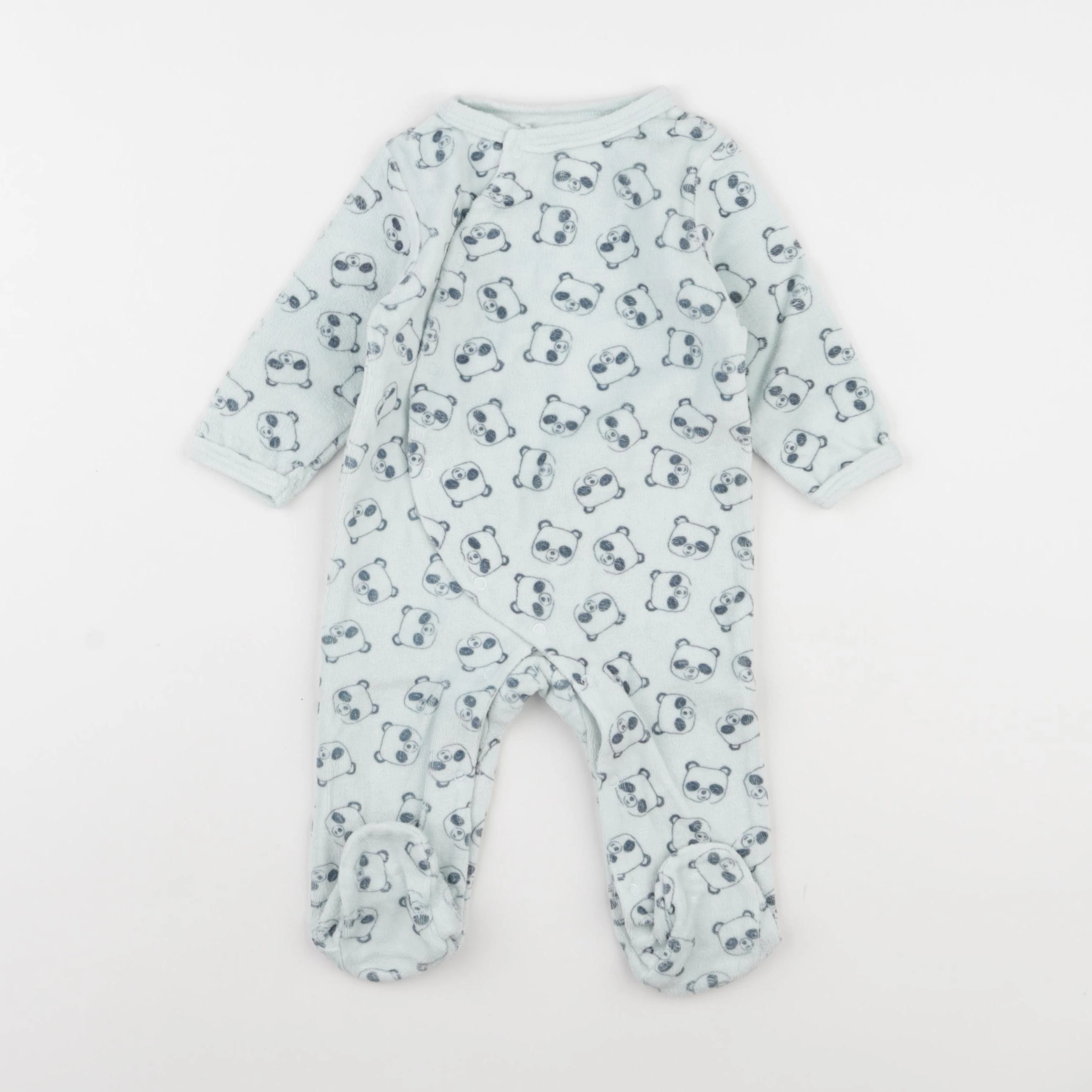 Vertbaudet - pyjama velours bleu - 6 mois